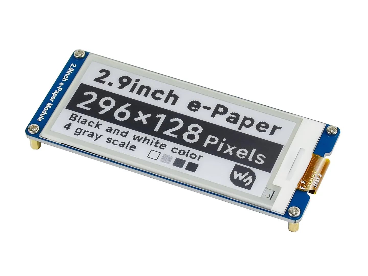 Waveshare 2.9 Inch E-Paper Display Panel Module Kit 296x128 Resolution E-Ink Electronic Screen for for Raspberry Pi/Jetson Nano/Arduino/STM32 Support Partial Refresh SPI Interface