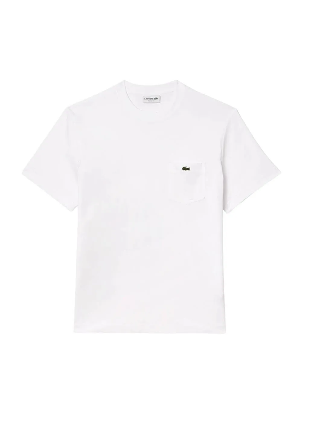 Lacoste T-shirt in cotone con tasca sul petto Bianco, bianco, L