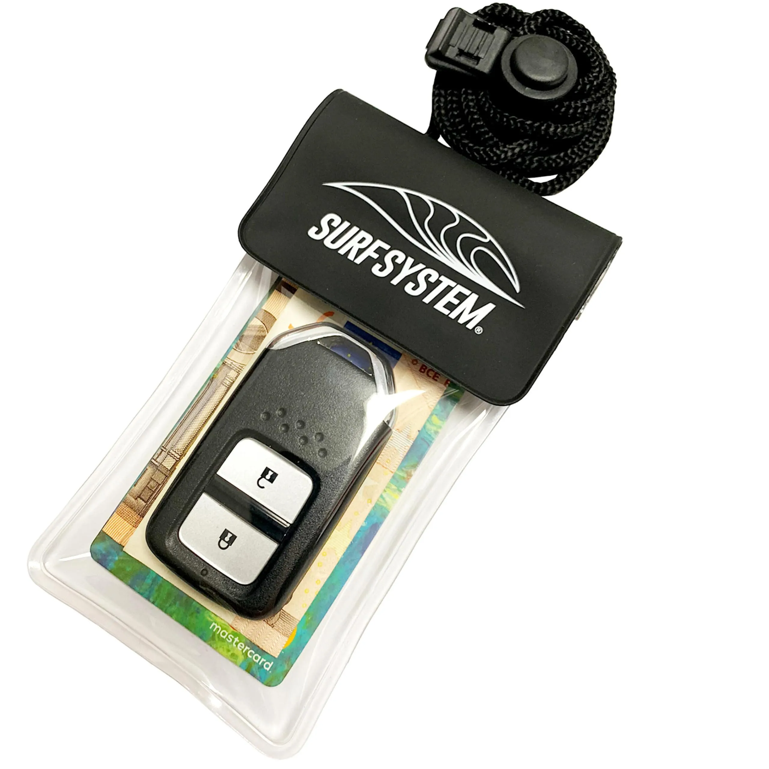 Generic - Custodia impermeabile IPX8 compatta per nuoto, surf e sport acquatici, Trasparente, Custodia per chiave