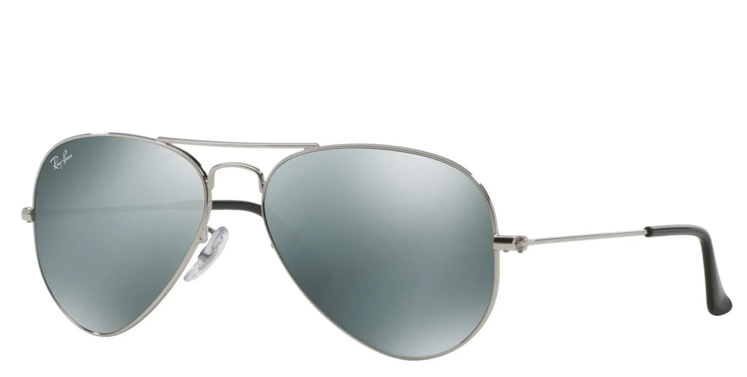 Ray Ban 3025. Colore Montatura: Argento-- Colore lente: Argento specchiato (Argento, 55)