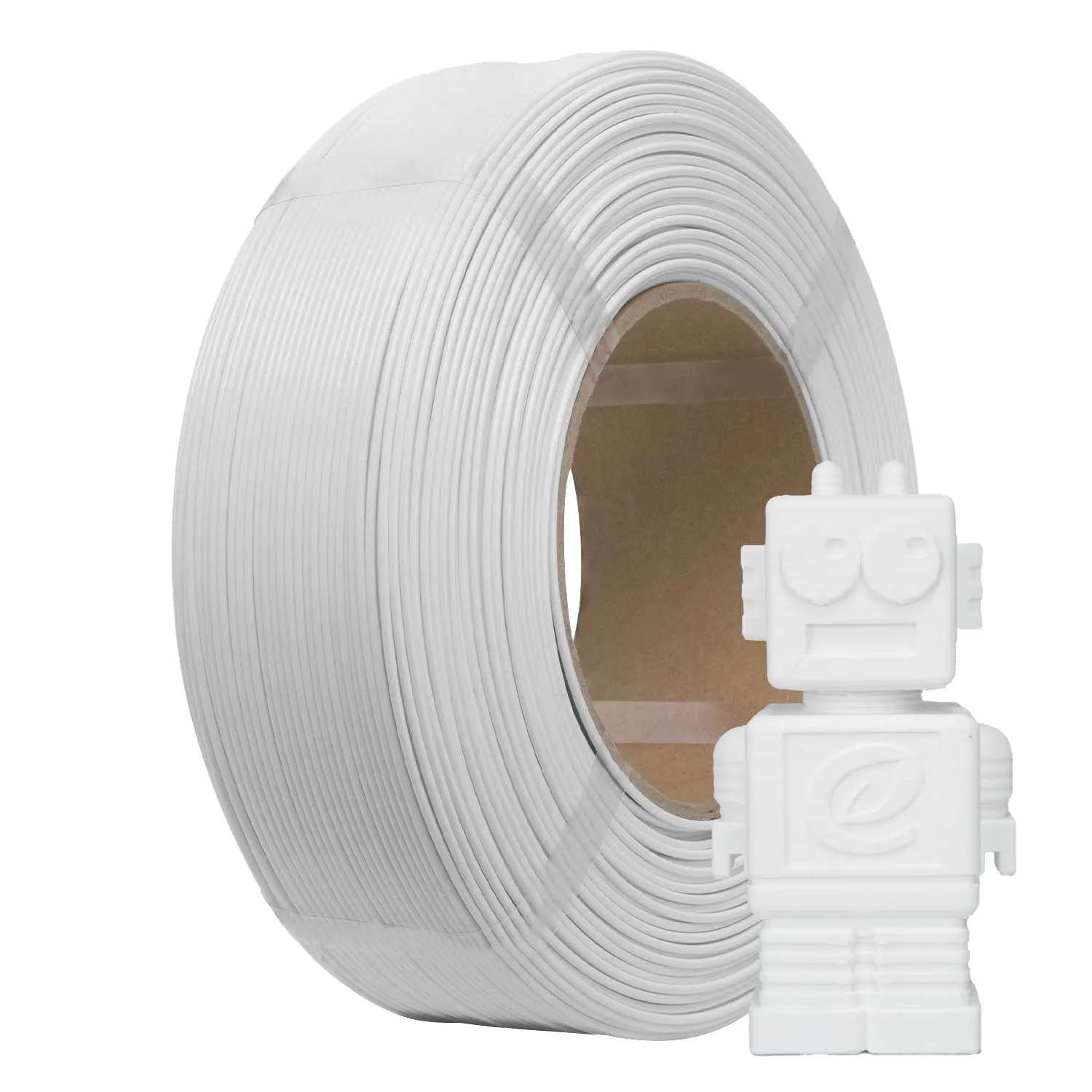eSUN PLA Refill Filamento di ricarica 1,75 mm, filamento di stampa 3D senza spago Precisione, bobina da 1 kg (2,2 libbre) Filamento PLA veloce per stampanti ad alta velocità, Bianco