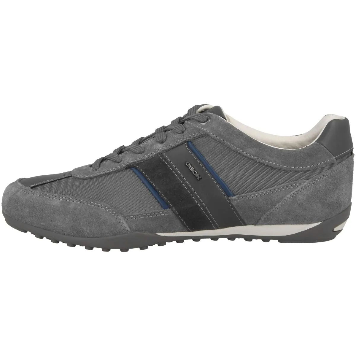 Geox U Wells C, Sneakers Uomo, Grigio (Dk Grey), 46 EU