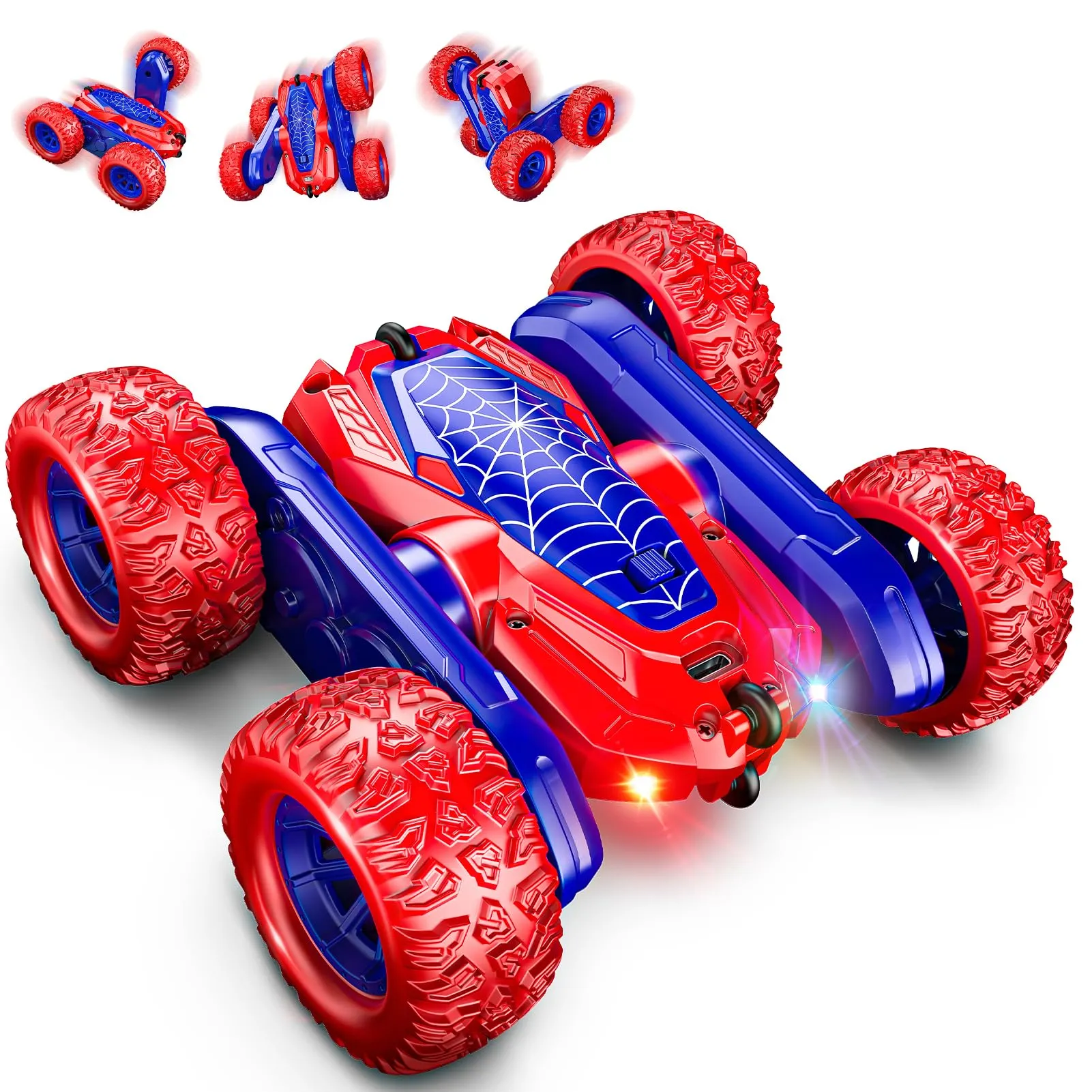 Dreamlandia Auto telecomandata a partire dai 3 ai 10 anni, 2,4 GHz, 360° Flip RC per auto da 3 a 8 anni, ragazzo, 4 WD Monster truck regalo di compleanno per bambini, ragazzi