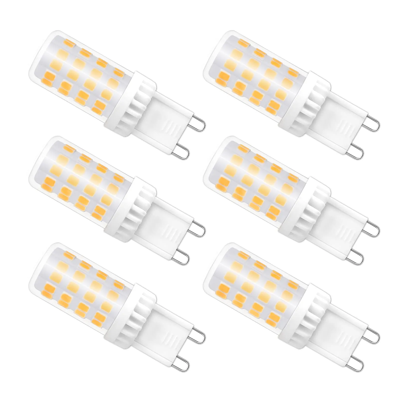 G9 LED 5W Luce Naturale 4000K, Equivalente Alogena G9 50W 30W, 450LM, Non-dimmerabile, Lampade LED Attacco G9, Risparmio Energetico, per Soggiorni, Corridoi, Camere da Letto, 6 Pezzi