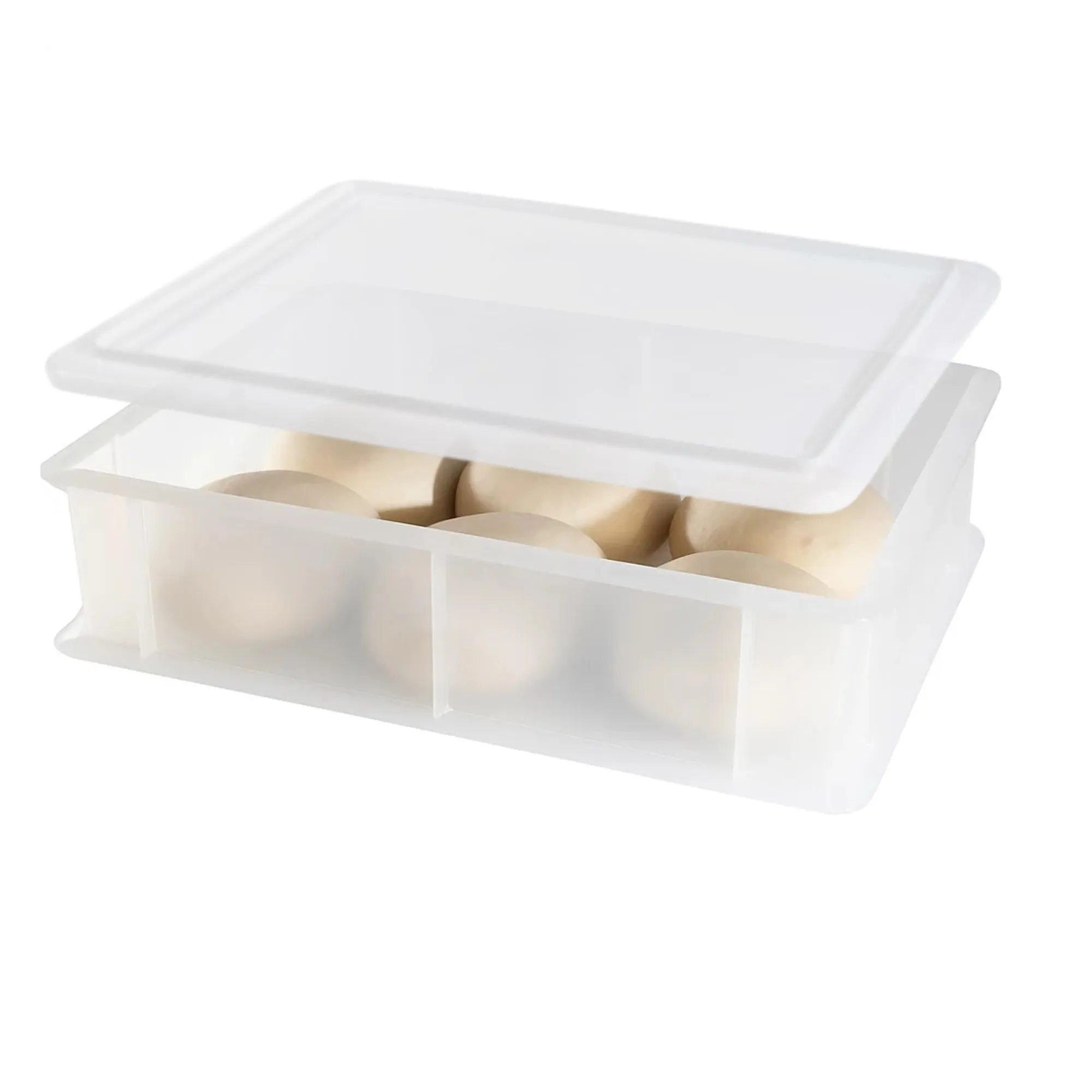 CookandSupply Contenitore per Lievitazione Pizza E Pane BPA-free - Cassetta Portaimpasto Certificata di Grado Alimentare - Made in Italy - 1 Box Impilabile 40x30x10 + 1 Coperchio