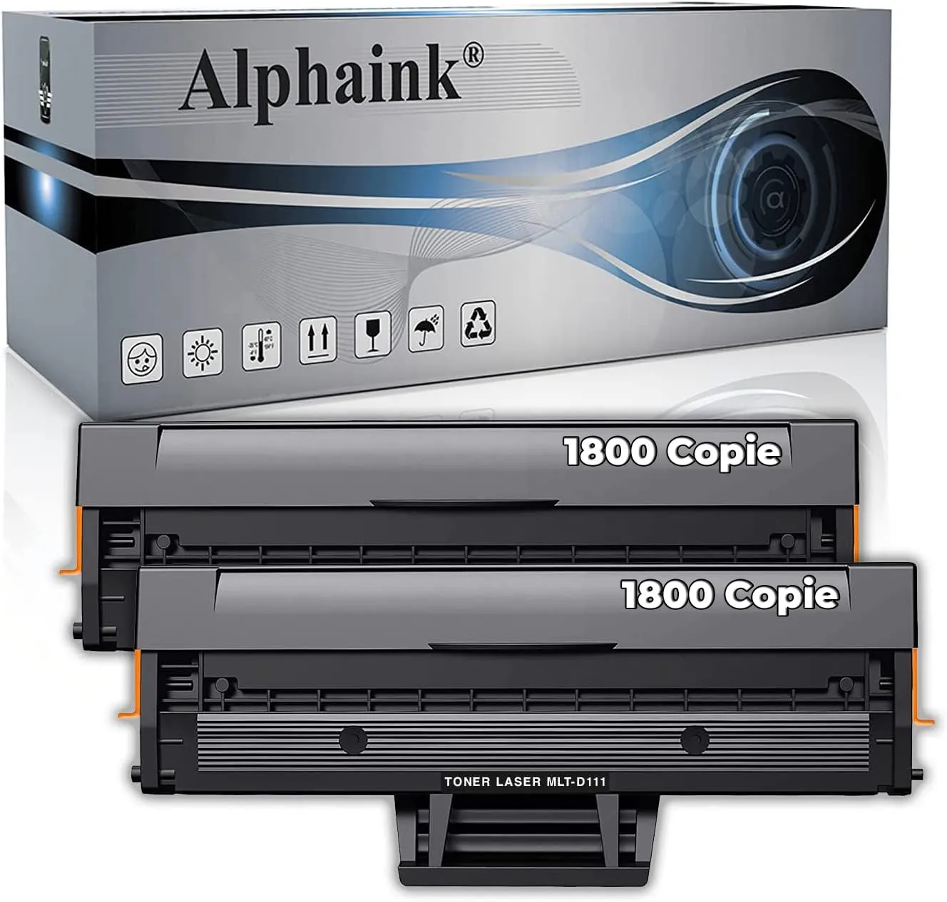 alphaink Toner AI-KIT2-MLT-D111L, Kit 2 da 1800 Copie, Compatibili per Samsung Xpress 2022 2026 2022W 2070 2020 2070F 2070FW 2070W