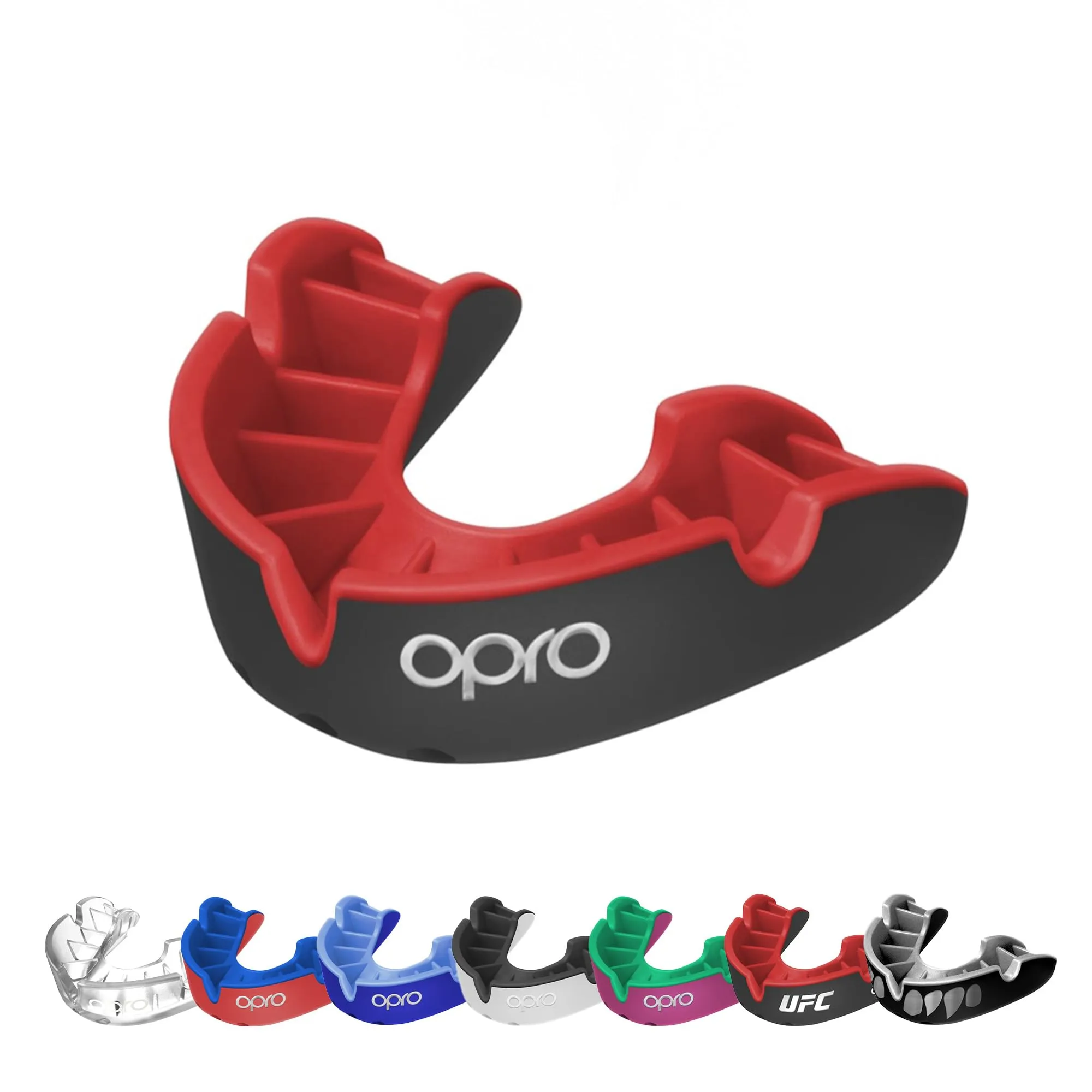 OPRO Paradenti Livello Argento – Aderenza Essenziale – Paradenti per Boxe, MMA, Rugby, Hockey – Protezione Dentale per Adulti e Bambini – Facile da Modellare – Con Garanzia Dentale