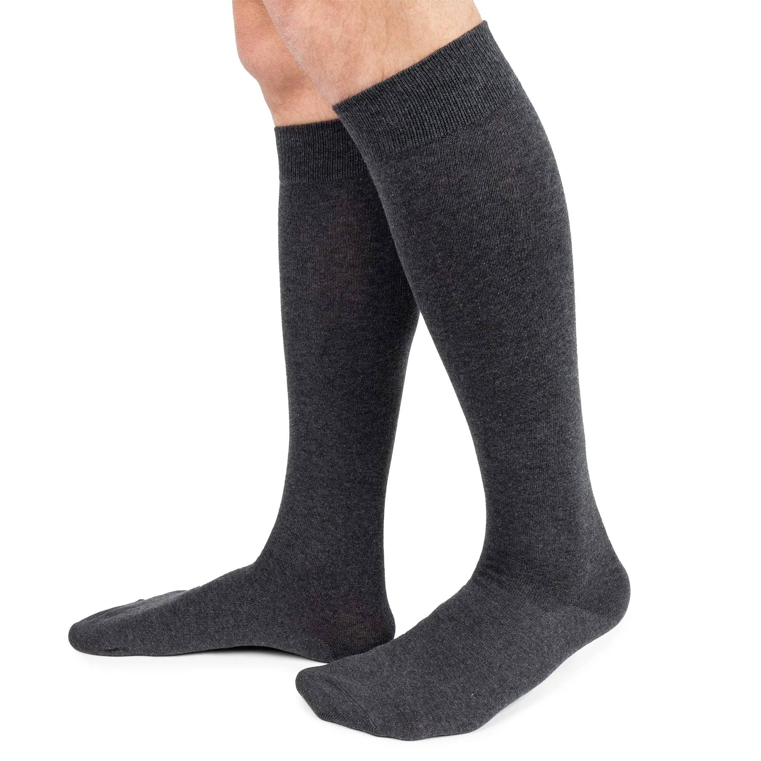 Ciocca Calze uomo lunghe, caldo cotone ritorto resistente - 6 Paia - Due taglie
