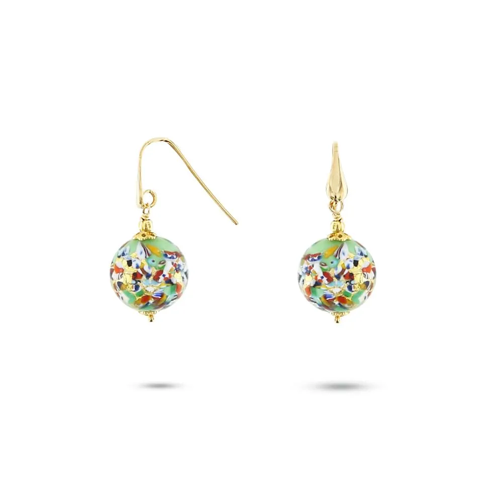 Venetiaurum - Orecchini per Donna con Sfere in Vetro Originale di Murano e Argento 925 - Gioiello Made in Italy Certificato