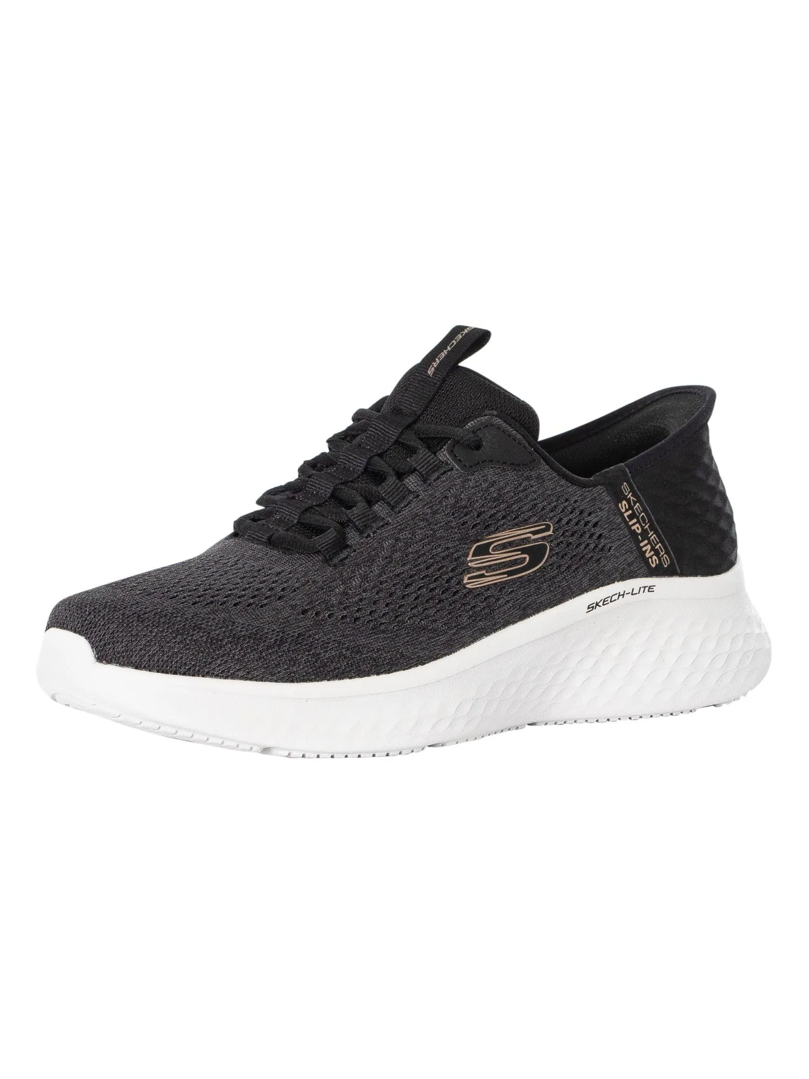 Skechers Skech-Lite PRO, Scarpe da Ginnastica Uomo, Black Mesh Grey Trim, 43 EU