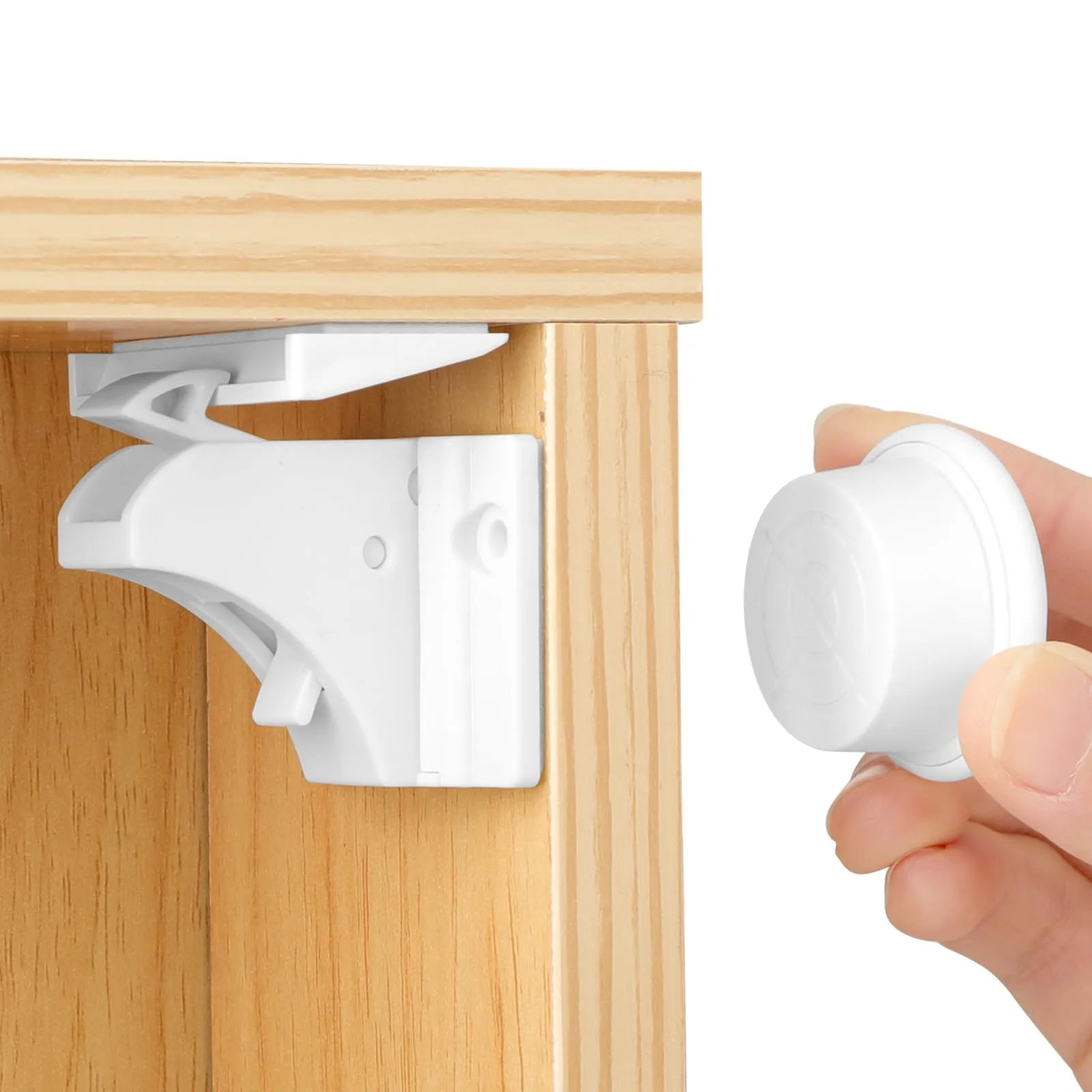 Blocca Cassetti per Bambini Magnetico 10 Serrature 2 Chiavi, Blocca di Sicurezza Magnetici per Bambini, Chiusure Sicurezza Bambini per Armadietto, Cassetto, Armadio