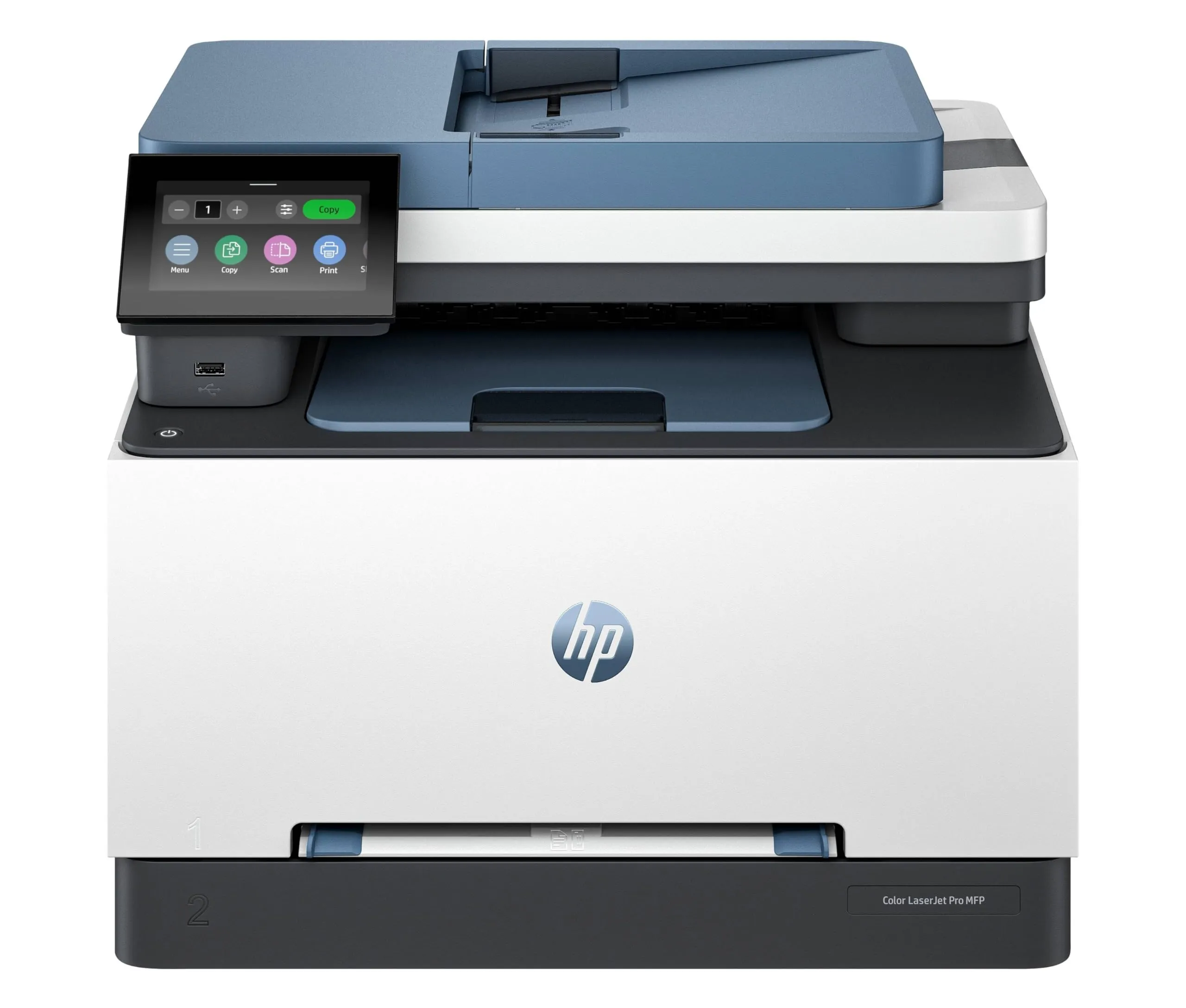 HP Color LaserJet Pro 3302fdn 499Q7F, Stampante Multifunzione A4, Stampa Fronte e Retro Automatico, 25 ppm B/N e a Colori, USB Host, Ethernet, Fax, Copia, Scansiona, ADF da 50 Fogli, HP Smart, Blu