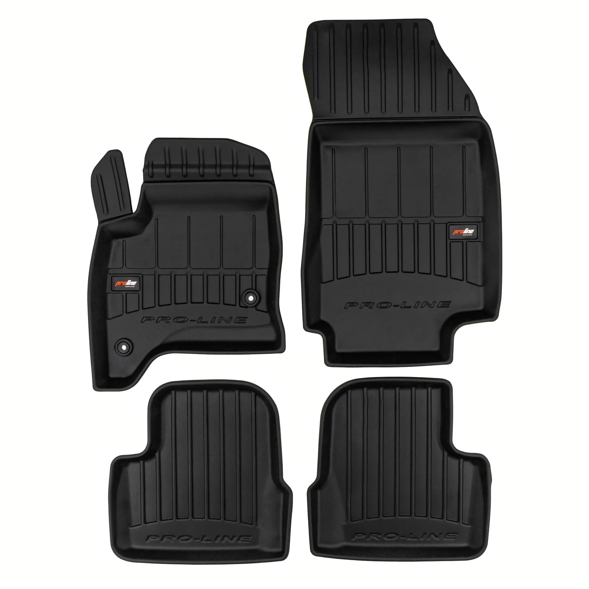 IMJ-Global Tappetini Auto Gomma ProLine 3D su Misura Compatibili con Alfa Romeo Junior Ibrida dal 2024 in poi, Set Completo di Tappeti Auto TPE per Migliorare Look e Sportività