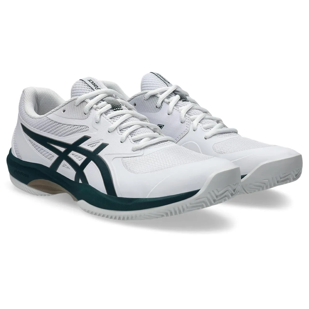 ASICS Game FF Clay, Sneaker Uomo, Bianco/Verde SASSONE, 39.5 EU