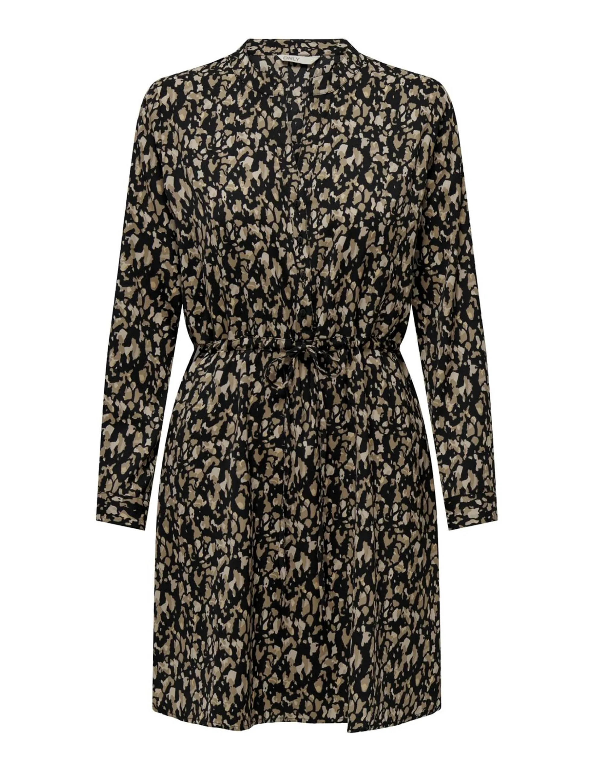 ONLY Onlcory L/S V-Neck Tunic Wvn Noos, Vestito Donna, Black/AOP: Cora Graphic, S