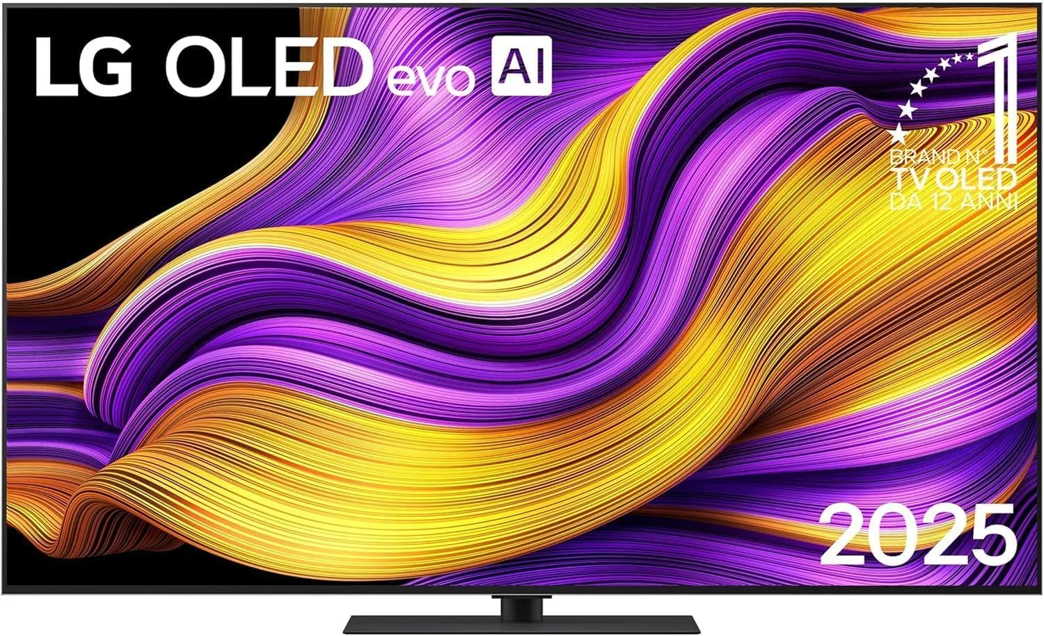 LG OLED evo AI G5 TV 65 pollici, Smart TV 4K, Base da appoggio inclusa, Processore α11 Gen2, Brightness Booster Ultimate, webOS con AI, Dolby Vision e Atmos, VRR e GSYNC 4K@165Hz, OLED65G56LS 2025