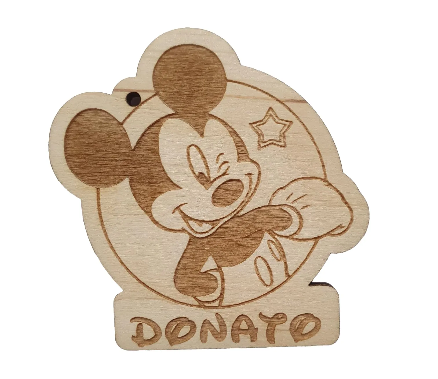 10 pz ciondolini/calamite Topolino PERSONALIZZATI- decorazione bomboniere, segnaposto, nascita, battesimo, baby shower, compleanno