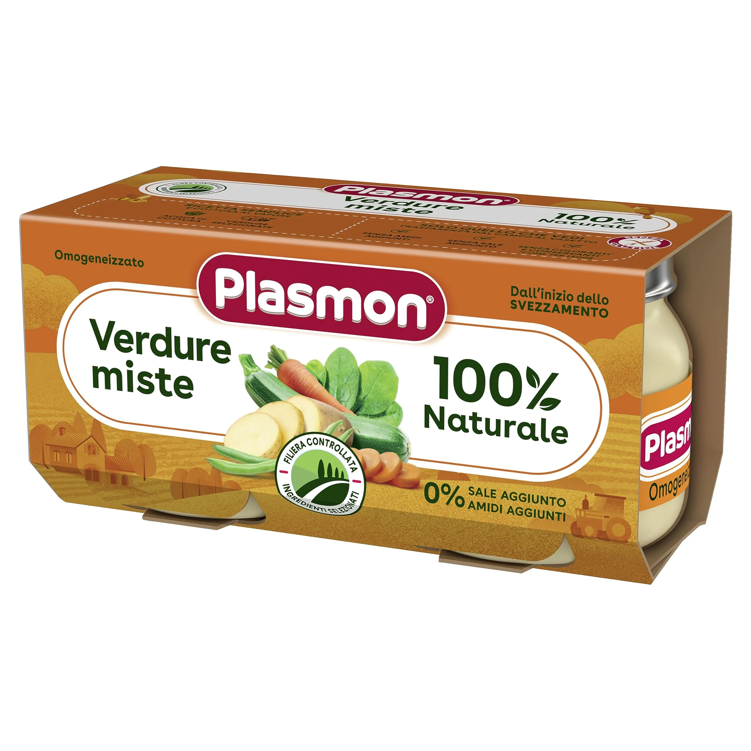 Plasmon Omogeneizzato Verdure Miste 2x80g (12 Confezioni)