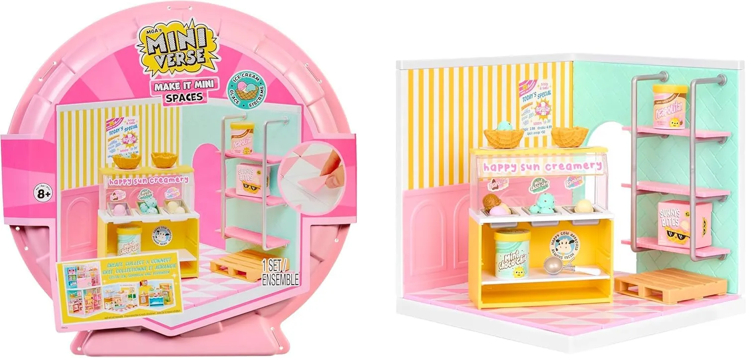 Miniverse Make It Mini Spaces Ice Cream Shop di MGA - Include 1 Confezione, Set di Costruzioni, Fai da te. Per Collezionisti e Bambini. Età 8+. NON COMMESTIBILE
