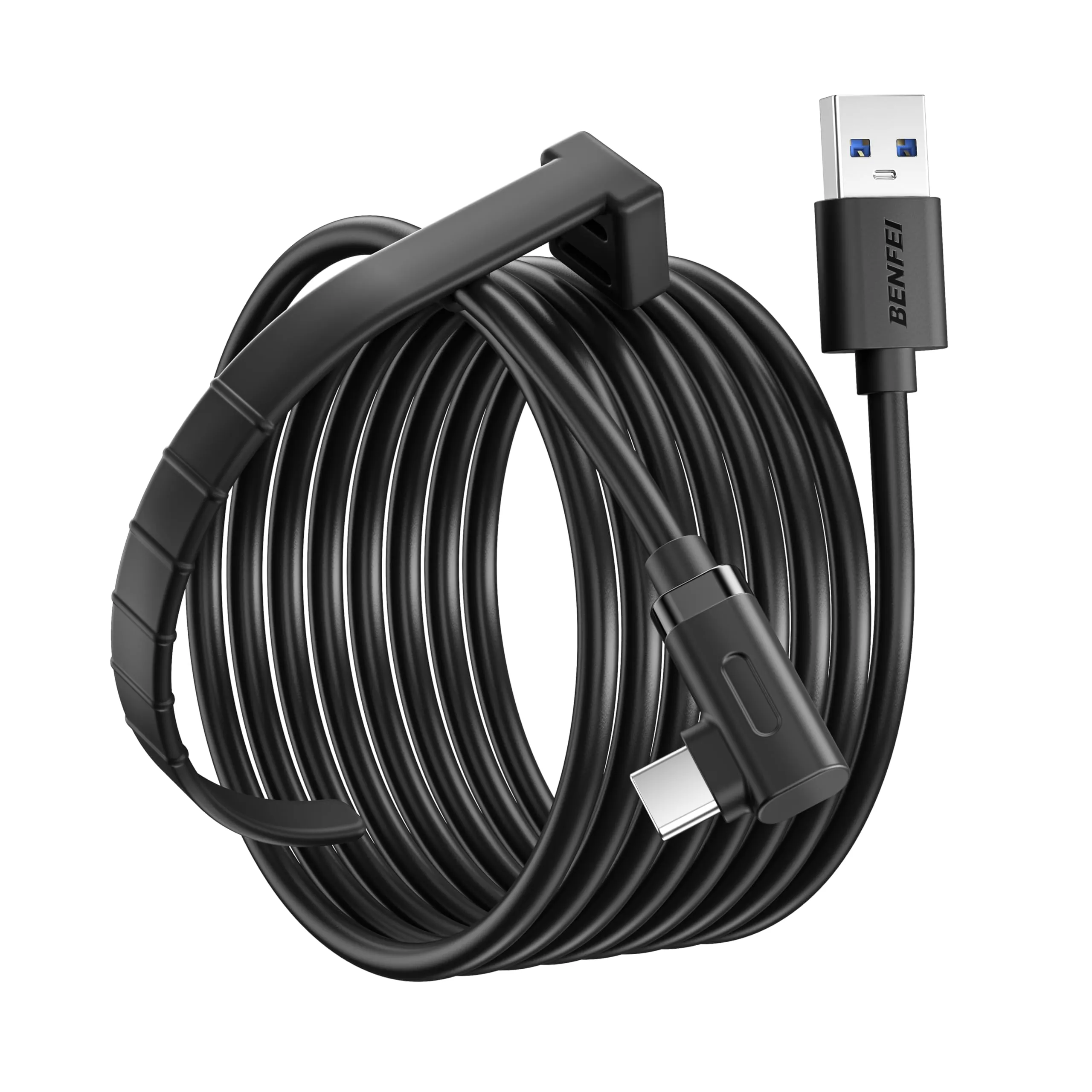 BENFEI Link Cable 4.8M Compatibile con Oculus/Meta Quest 3, Quest2/Pro/Pico 4 Accessori e PC/SteamVR, Trasferimento dati ad alta velocità per PC, cavo da USB 3.0 a USB C per cuffie VR