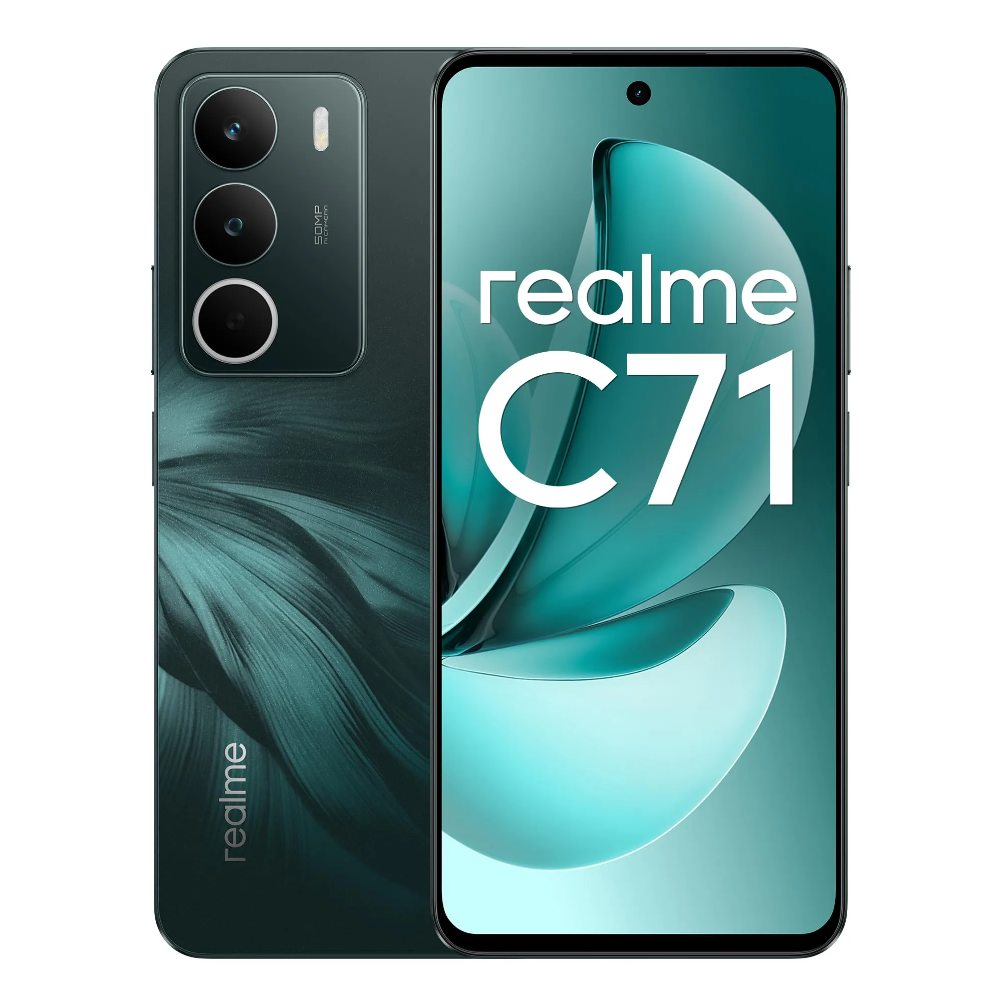 realme C71 Smartphone 4G,6+128GB,Batteria 6000 mAh,Ricarica rapida 45 W,Fotocamera AI da 50MP,Display 120 Hz,Resistenza agli urti di grado militare,Impermeabilità quotidiana, Verde(Senza Adattatore)