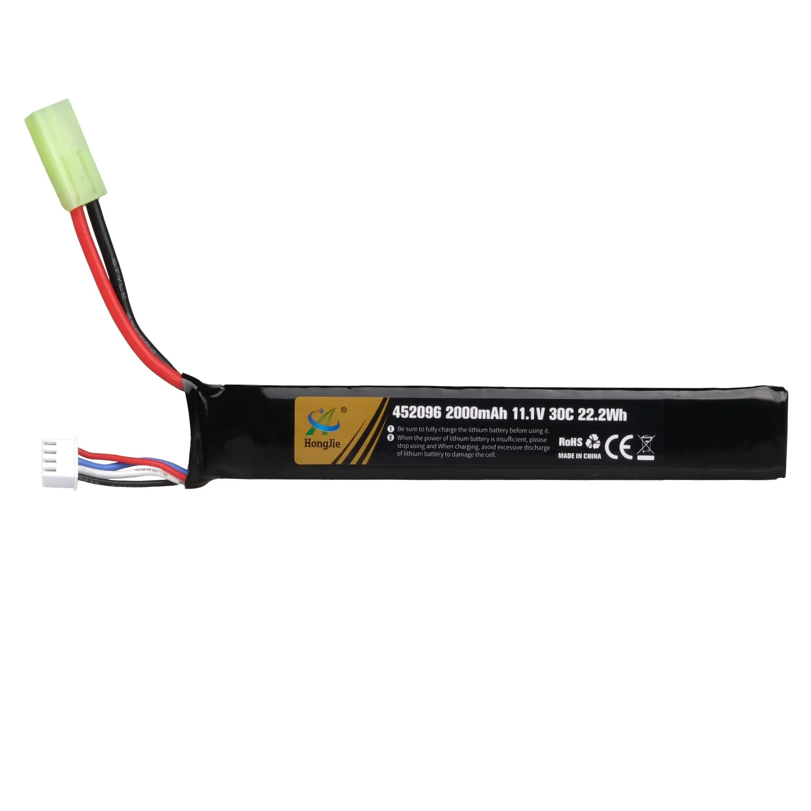 11,1 V 2000 mAh 30C 3S Batteria LiPo Ricaricabile con Tamiya Connettore per Giocattoli Airsoft M4, M110, AK47, L85, MP5, Scar, M249, AUG, AEG, MP5K, M60, RPK, PKM Model Airsoft Rifle