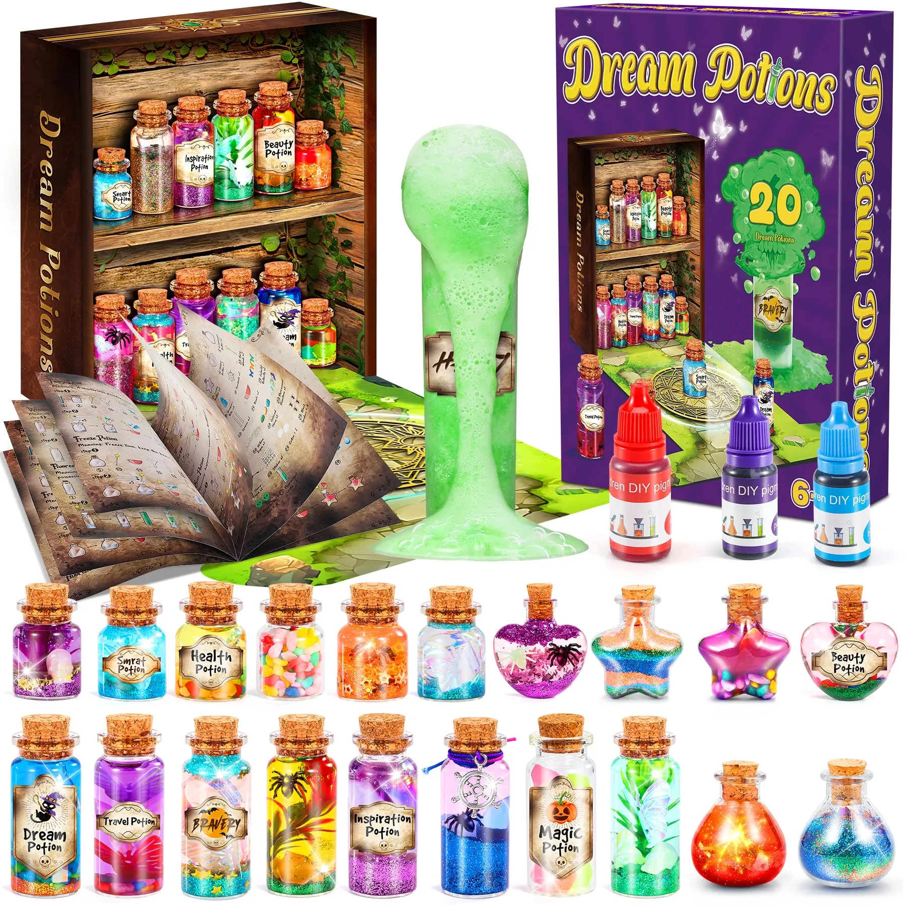 Subtail Kit Per Pozioni Fatate Per Bambini - Lavoretti Creativi per Bambini 6-12 Anni - Gelatina Magica Bambina Acqua - Giochi per Bambino Regalo Bambina 6 7 8 9 10 11 Anni