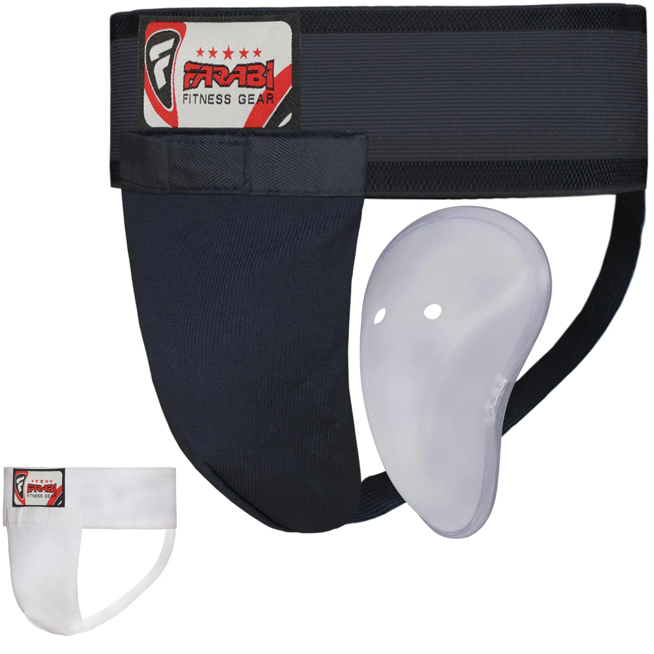 Groin Guard Mix Martial Arts With Plastic Cup X-Small Size ( 24-27 ) waist size by Farabi Sports
