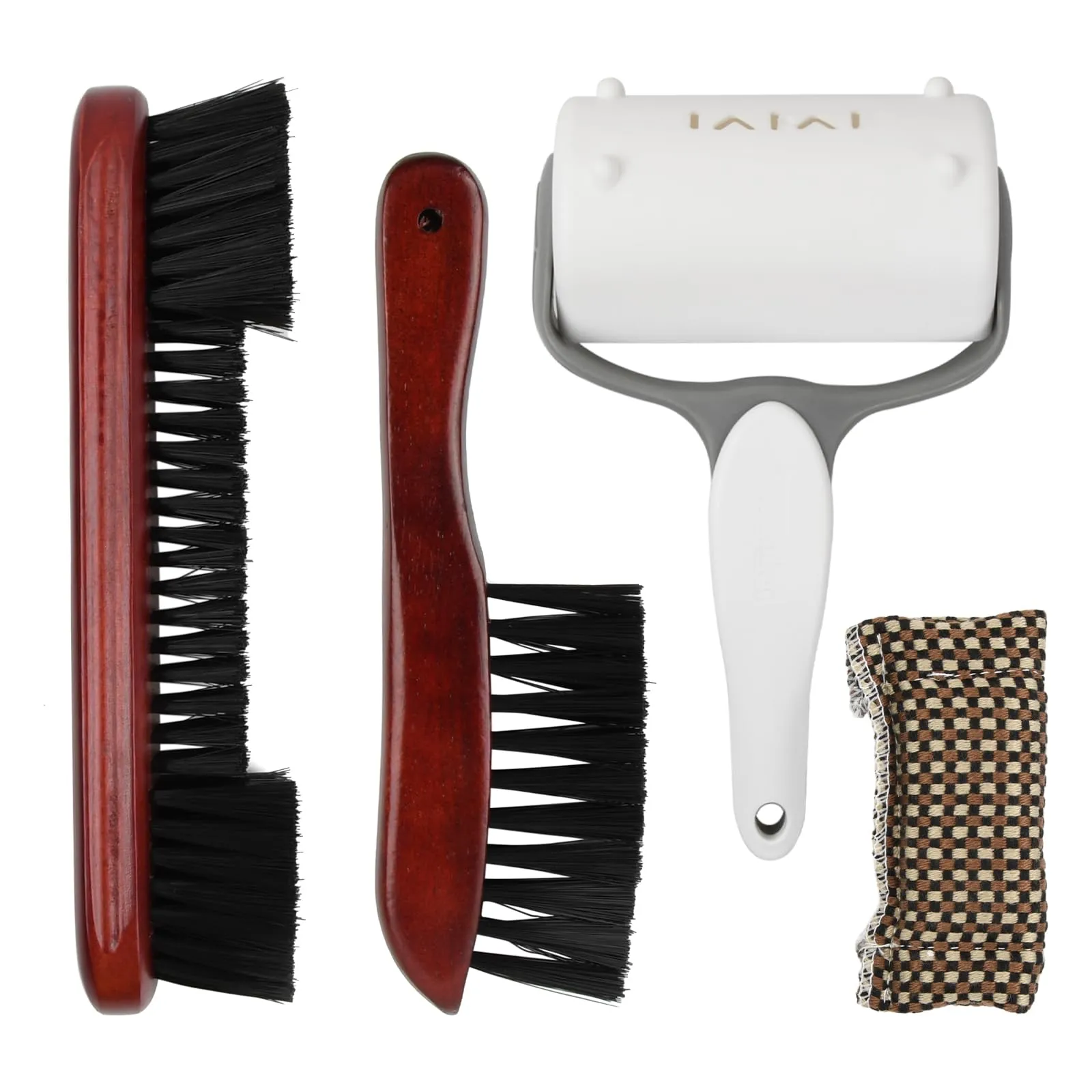 Granvoo 4pcs Kit di Pulizia per Tavolo da Biliardo, Tavolo da Biliardo Spazzola e Rail Spazzola in Legno Massiccio e Setole in Nylon, con Panno per la Pulizia e Rullo, per Pulizia Tavolo da Biliardo