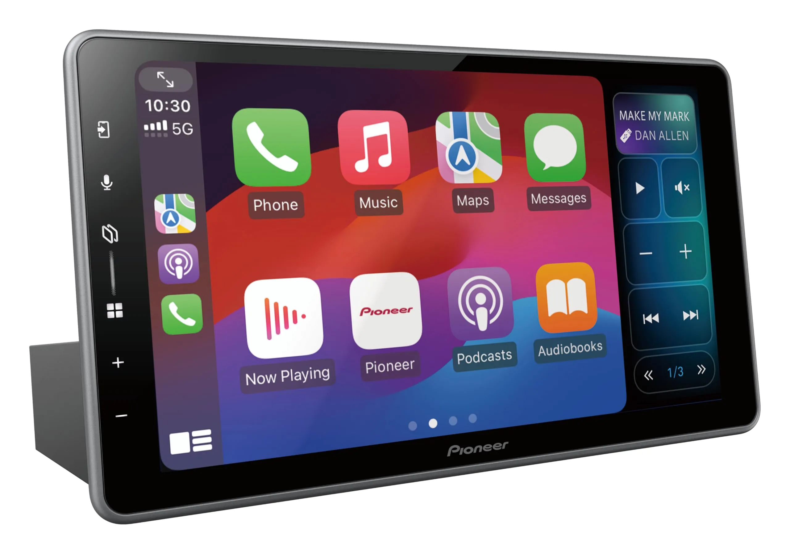 Pioneer SPH-DA97DAB-UNI - Media center 1DIN, pannello touch capacitivo da 9.0", con Wi-Fi, Bluetooth, Apple CarPlay, Android Auto e DAB+, equalizzatore grafico a 13 bande, single