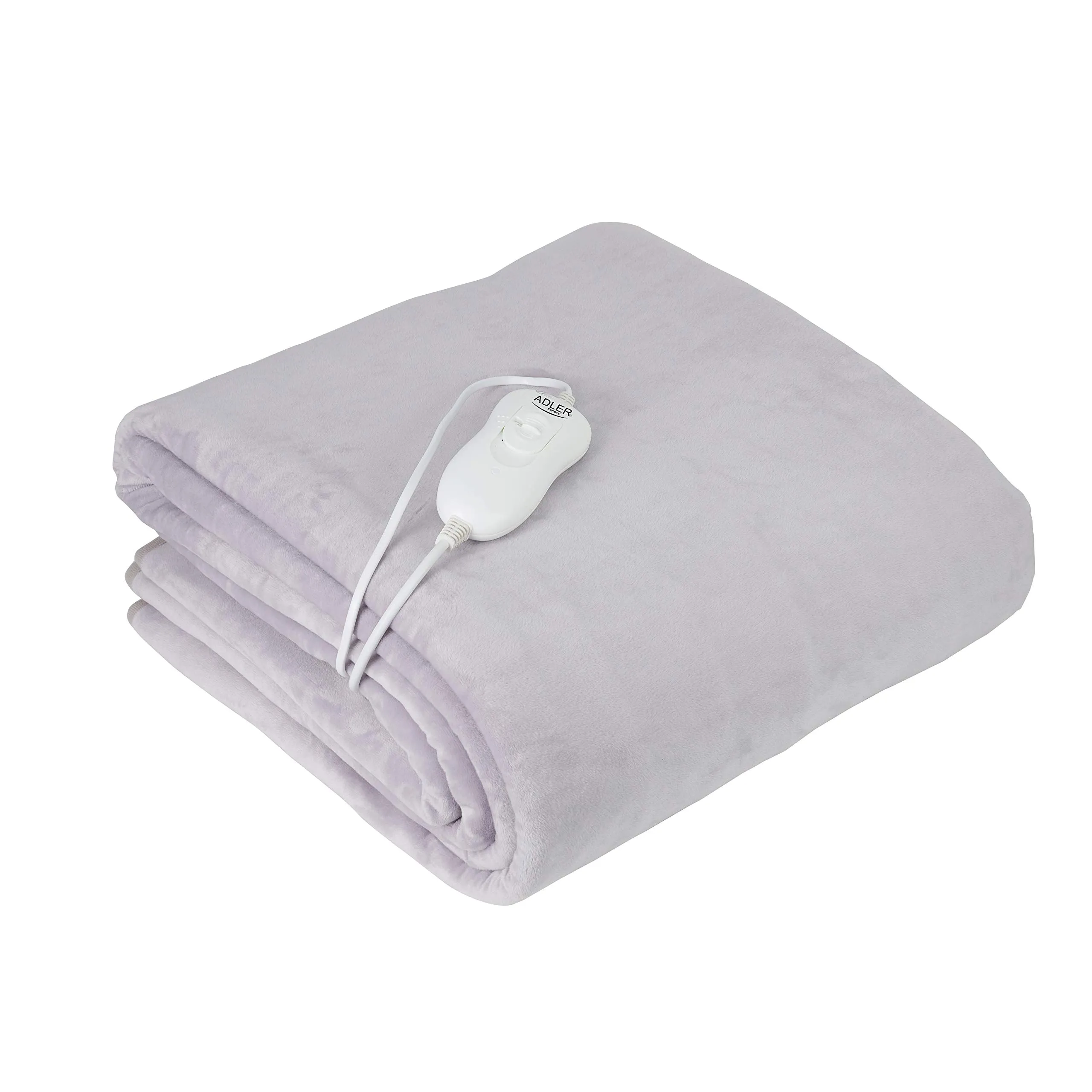 ADLER Coperta termica elettrica – 60W, 150x80cm, 4 livelli di temperatura, Pile corallo