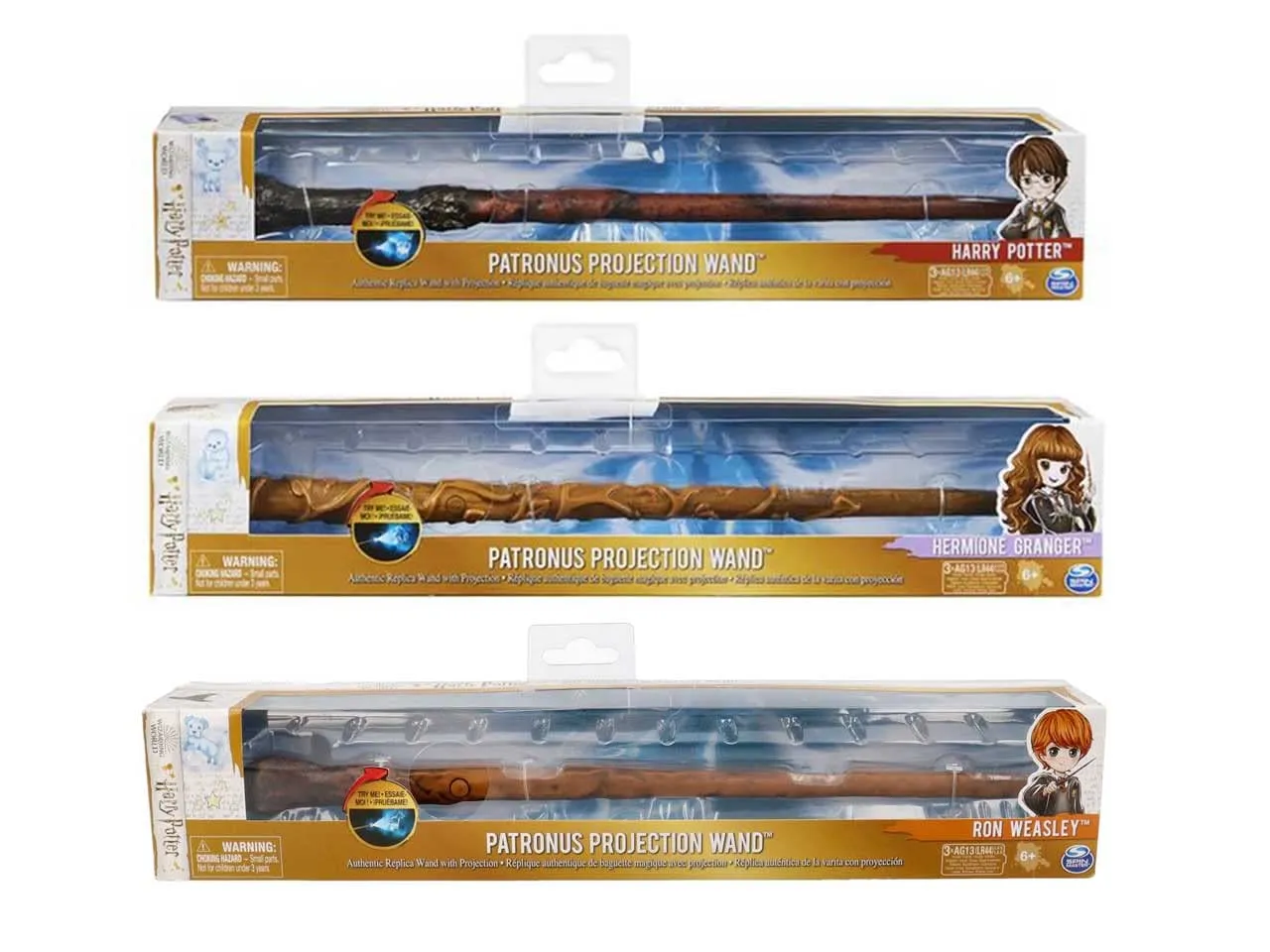 Spin Master- Wizarding World Harry Potter, Patronus Projection Wand da 33 cm, Giocattoli per Bambini dai 6 Anni in su, Multicolore, 6064042