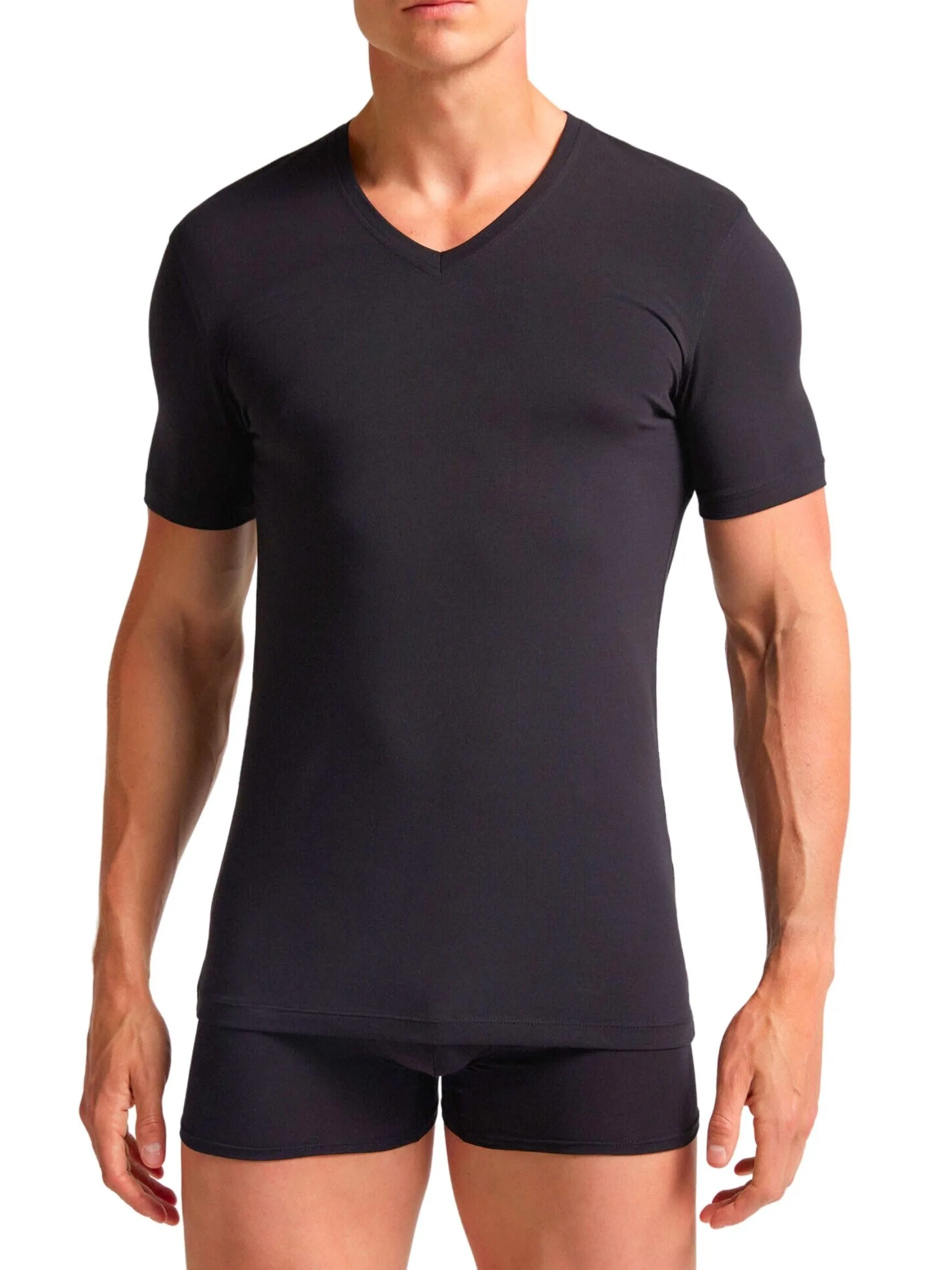 Liabel 2 Maglie Termiche Uomo 100% Caldo Cotone Interlock Nuova Maglia Termica Uomo in Thermocotton Soffice e Vaporosa Maglia Intima Uomo Cotone Bianche o Nere S-XXL