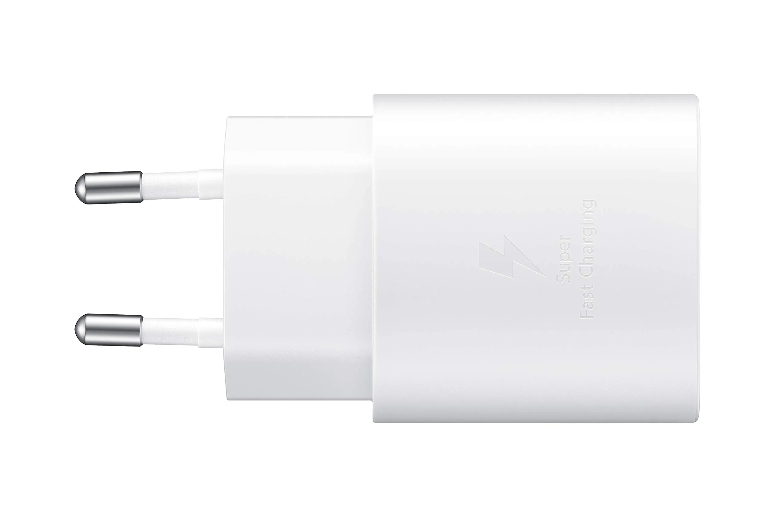 Samsung Caricatore USB C, adattatore CA 25 W Ultra Rapido, Ricarica Rapida, Samsung Caricabatterie Originale, Senza Cavo, Bianco