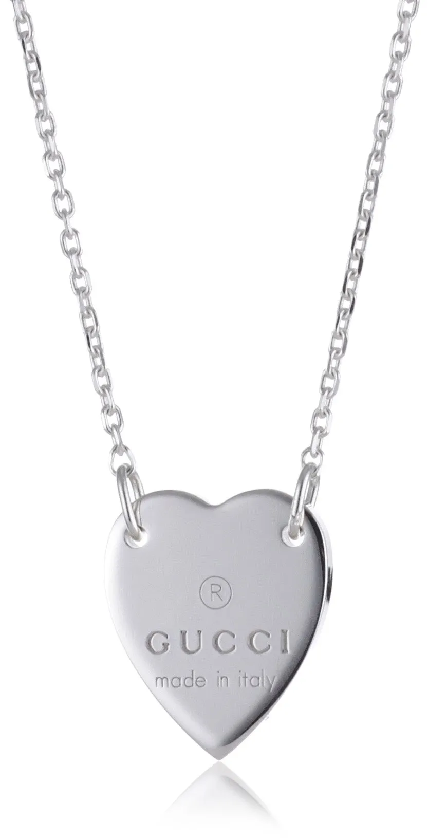 Gucci Collana da donna Trademark Cuore YBB223512001, misura unica, Metallo non pregiato, Nessuna pietra preziosa