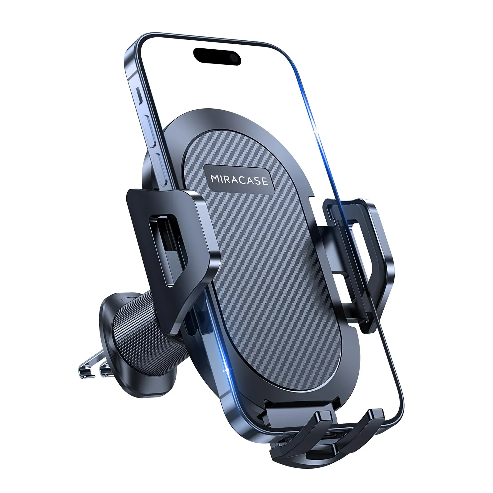 Miracase Porta Cellulare Auto [Nuovo Doppio Gancio in Acciaio] Supporto Telefono Auto Porta Telefono Auto per Presa D'aria Compatibile con iPhone 14/13/12 Samsung Xiaomi e Altri Smartphones Series