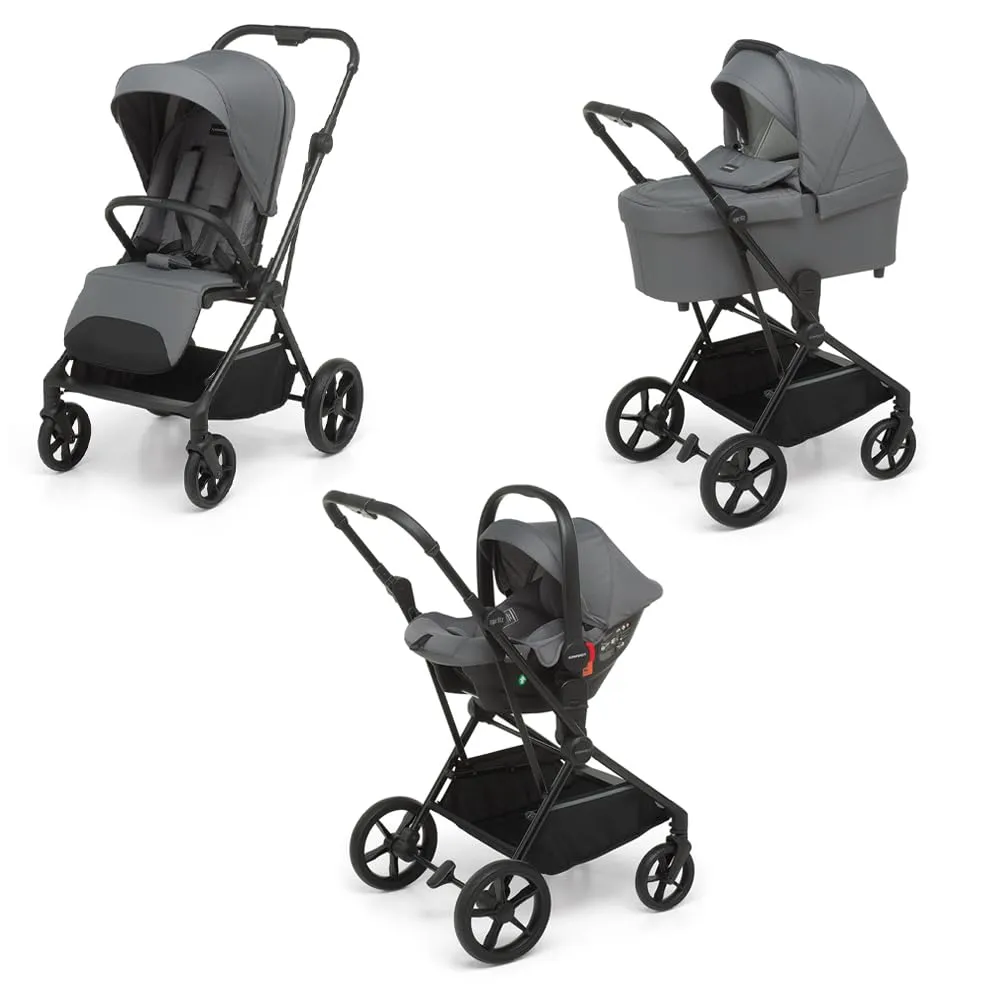 Foppapedretti Spritz I-Size, Sistema Modulare Combinato per Bambini, Navicella Passeggino e Seggiolino auto I-Size, Titanium