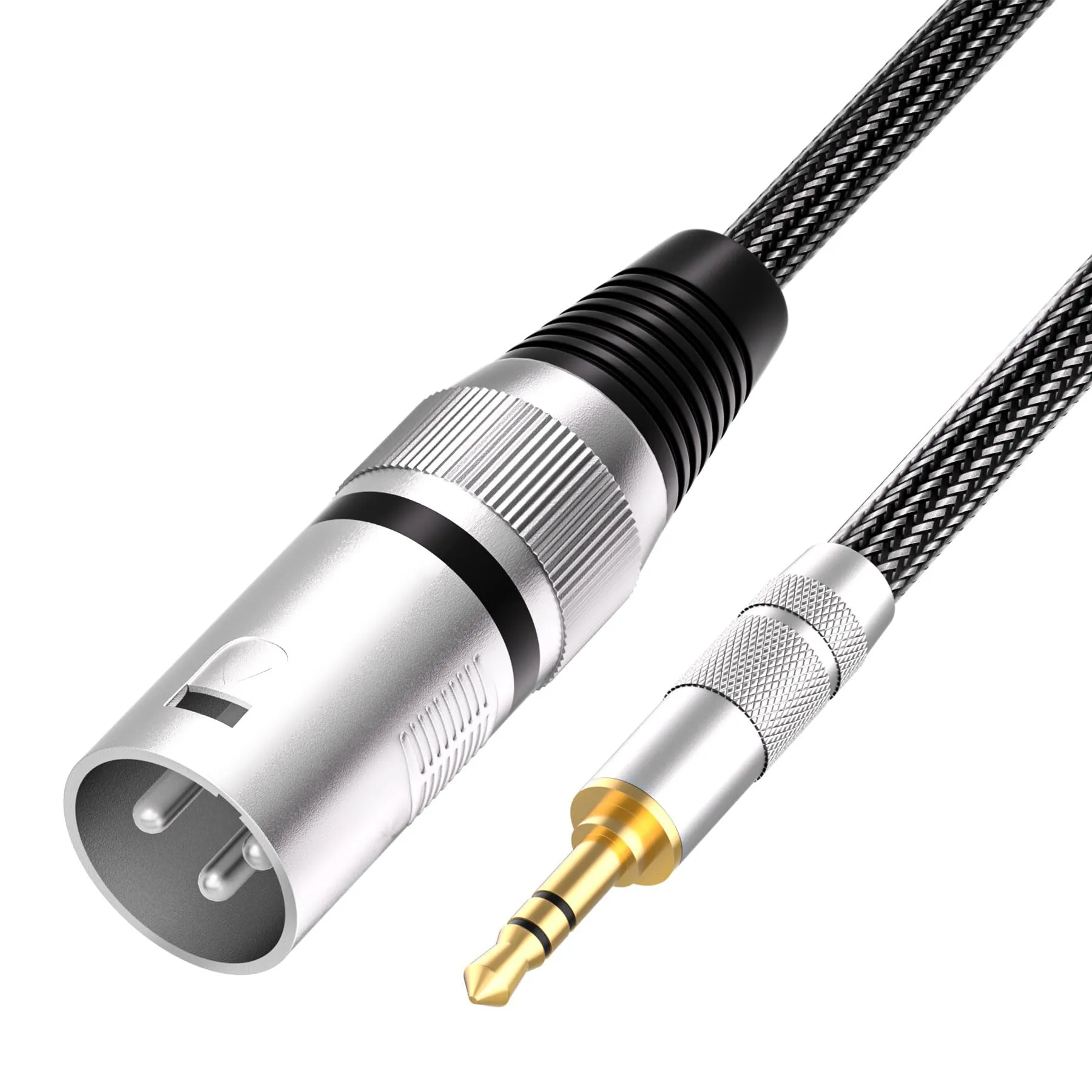 Tisino Cavo 3.5mm Sbilanciato a XLR Maschio - Mini Jack a XLR Prolunga/Adattatore - 3m