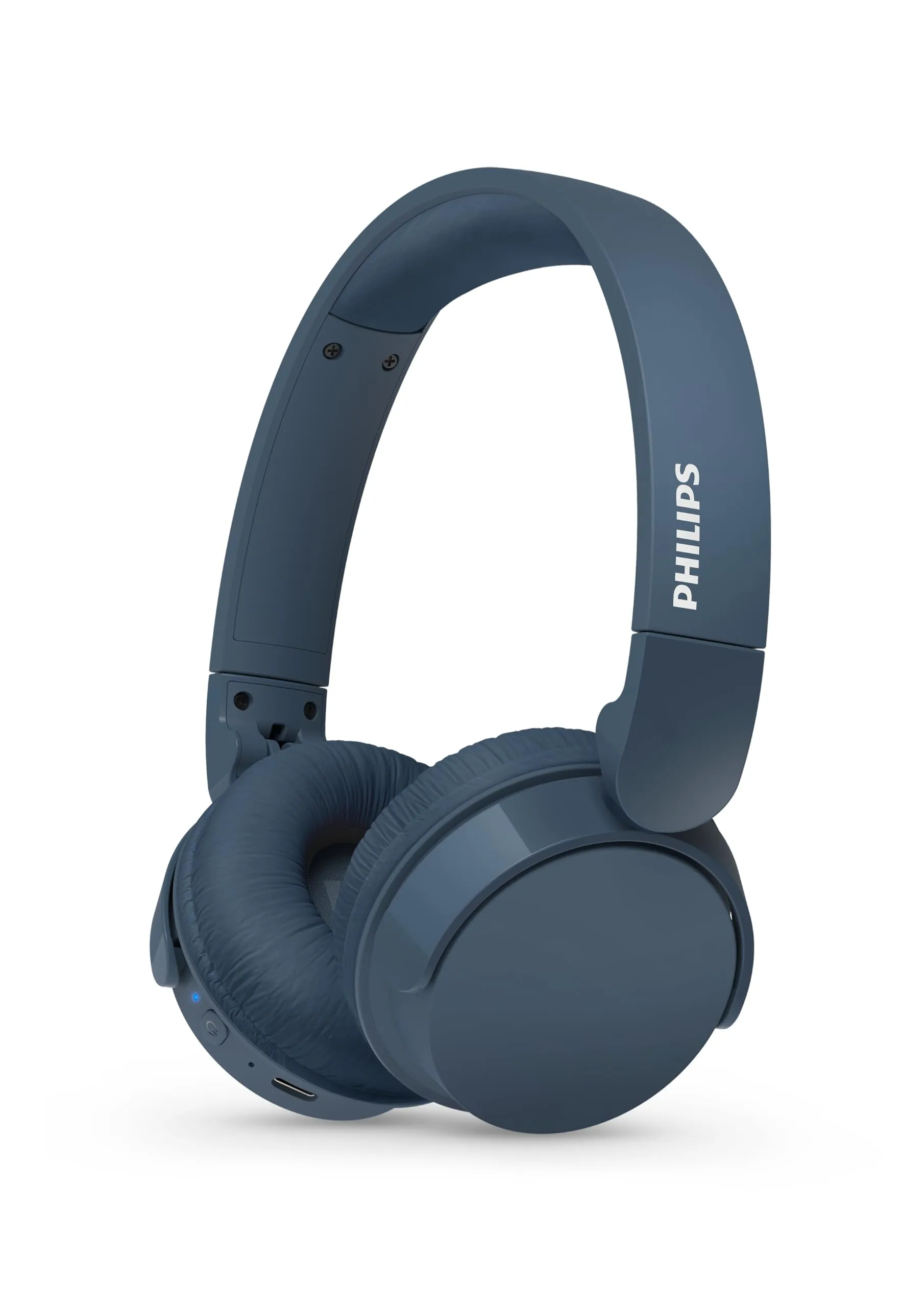 PHILIPS TAH4209BL Cuffie On-Ear wireless bluetooth leggere con isolamento acustico passivo - 55 ore di riproduzione, suono naturale, chiamate chiare, bassi dinamici, 2 ore di carica USB-C- Blu