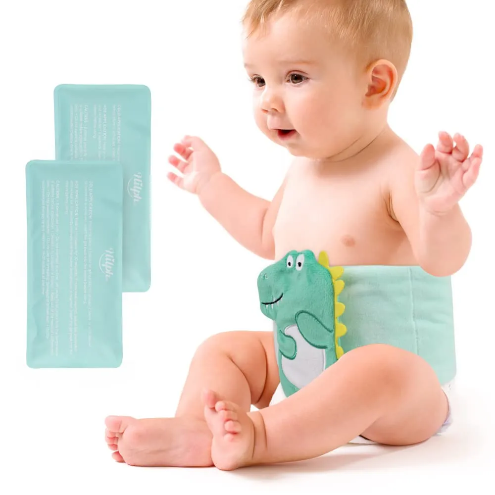Hilph Cuscinetto Riscaldante per Neonati Riempito di Gel Cintura per Coliche, Gas, Crampi allo Stomaco e Digestione - Allevia Dolori Addominali e Gonfiore nei Bambini
