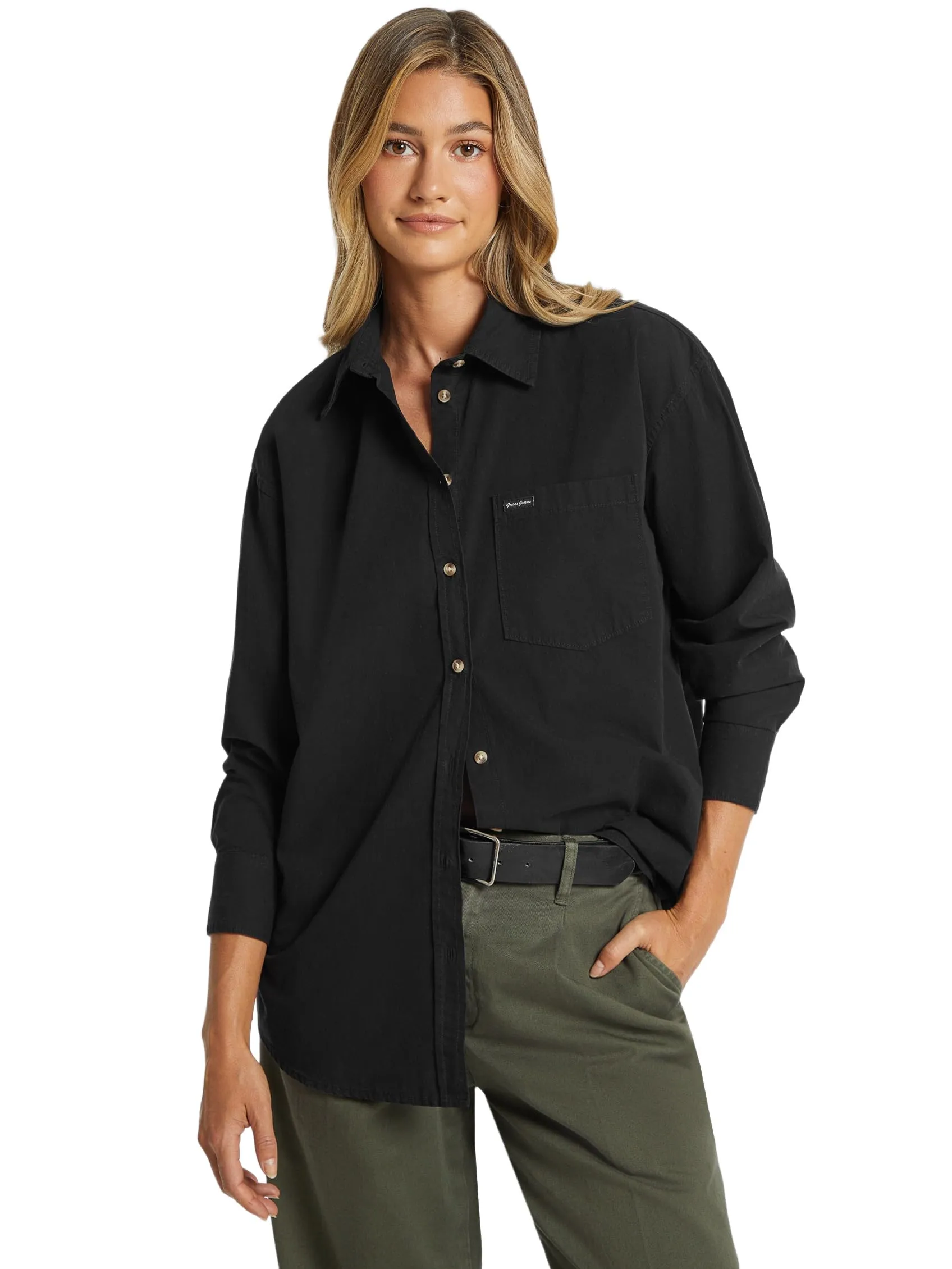 Guess Jeans Oversize Pocket Long Sleeve Shirt M