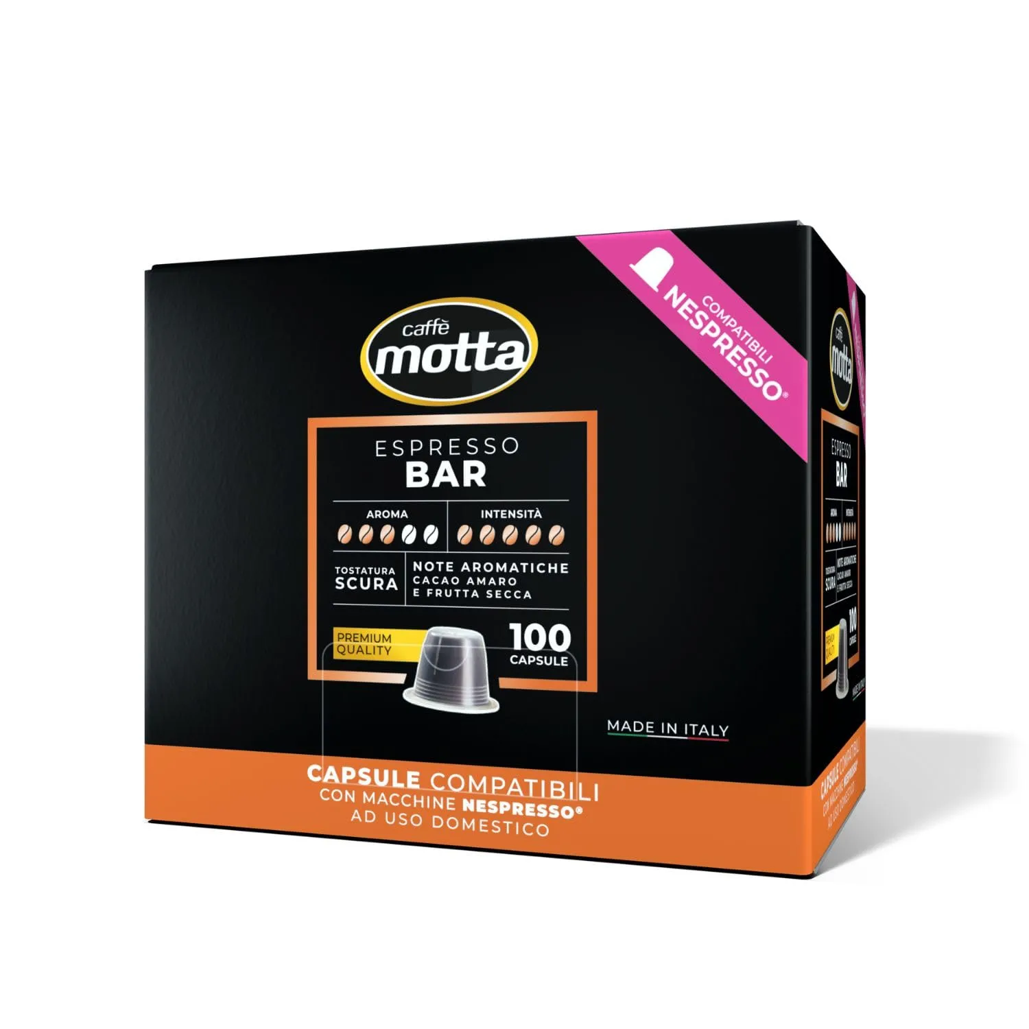 Caffè Motta Espresso Bar 100 capsule - Compatibili con le Macchine ad uso domestico Nespresso®
