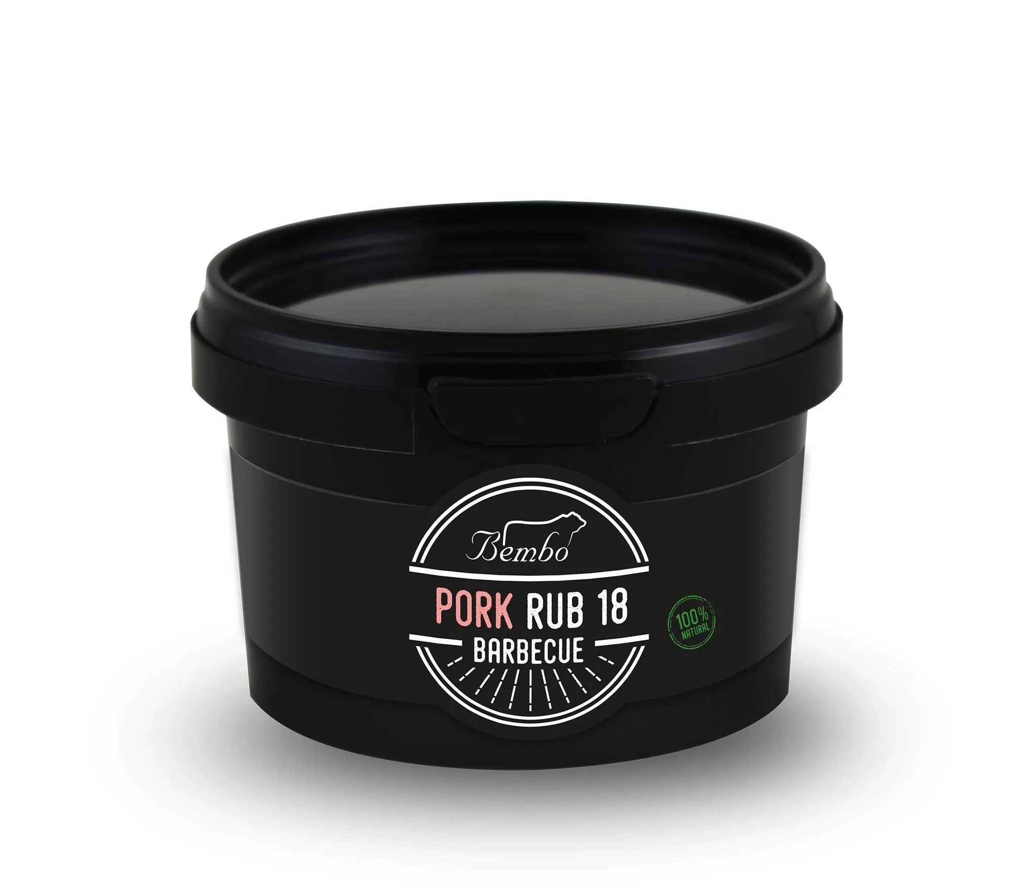 𝐁𝐄𝐌𝐁𝐎 𝐁𝐁𝐐 𝐏𝐎𝐑𝐊 𝐑𝐔𝐁 𝟐𝟐𝟎 𝐠 - BBQ RUB CARNE MAIALE - Miscela di Spezie per Pulled Pork e Ribs - Rub Costine - Marinatura a secco Dry Rub - Made in Italy