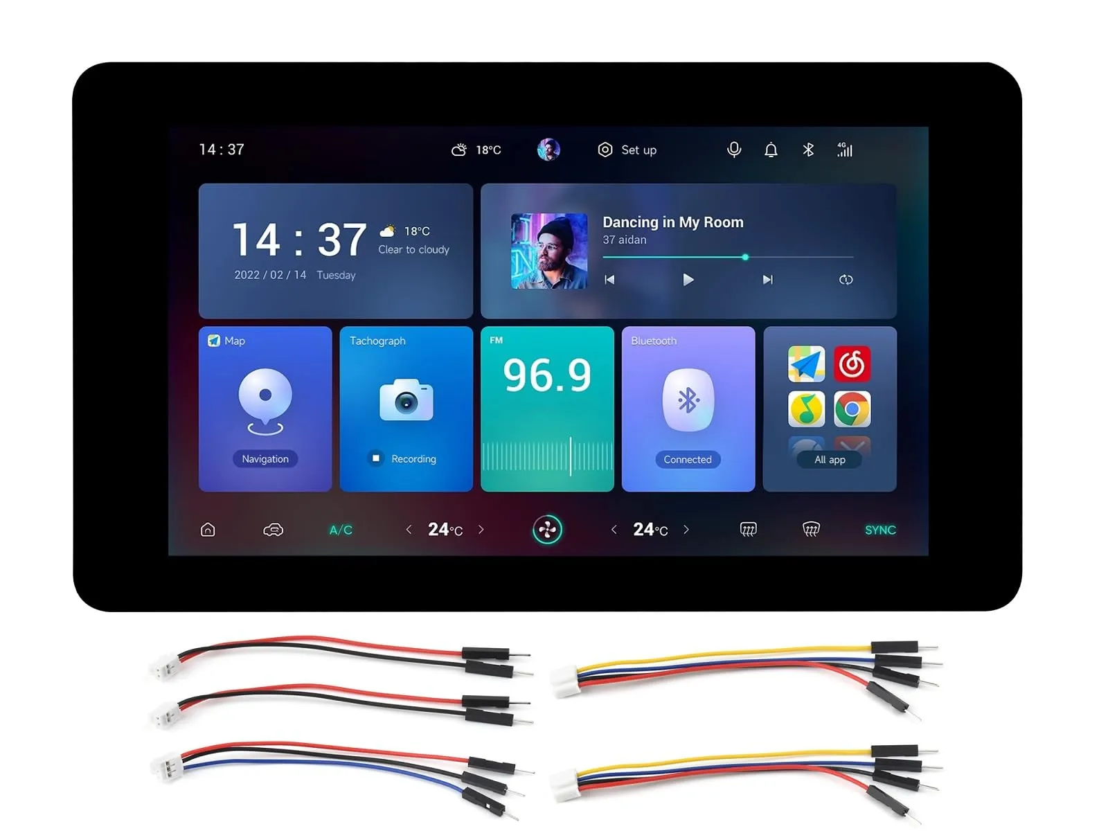 ESP32-S3 7inch Capacitive Touch Display Development Board,ESP32 with 800×480 Resolution 65k RGB 7 inch LCD Screen,5-Point Touch,Supports WiFi & Bluetooth