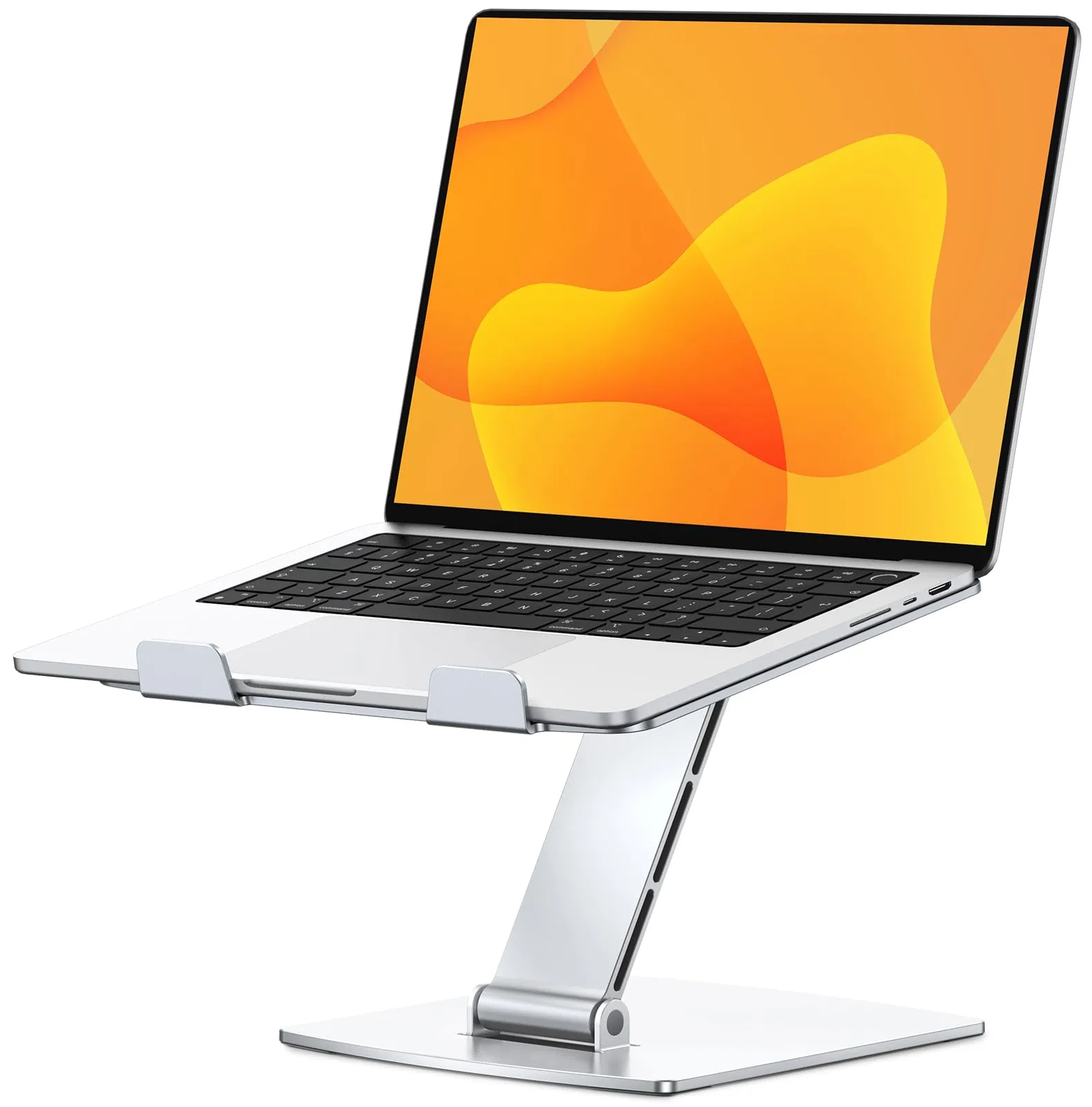 CIRYCASE Supporto PC Portatile, Regolabile Laptop Stand Scrivania Ergonomico, Pieghevole Rialzo PC Porta Ventilato Raffreddamento Rapido Alluminio Supporti per Presentazioni Tablet dvd 10-16" Notebook