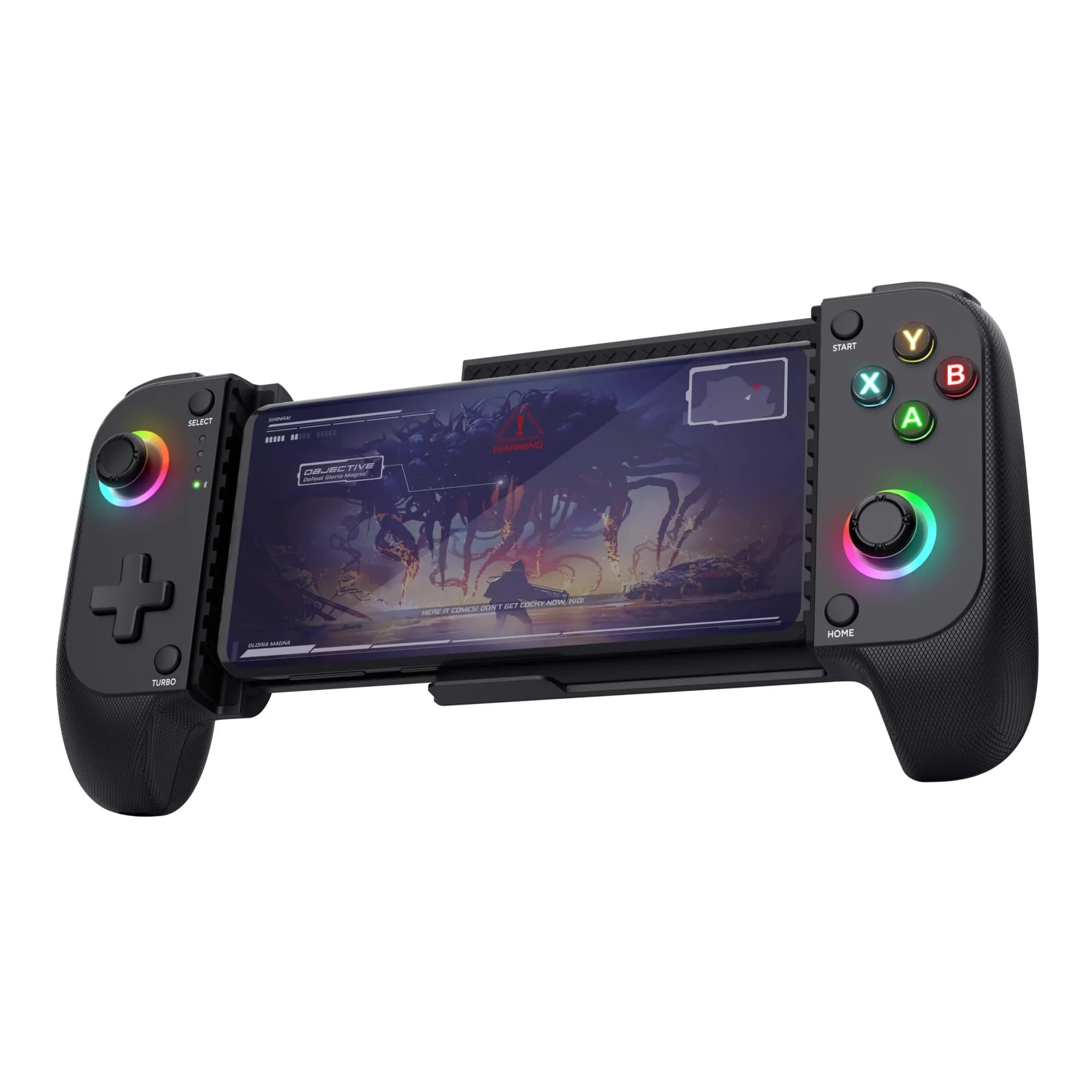 Trust GXT 735 Mylox Controller per Telefono Bluetooth, Controller Iphone/Android / PS5 / Xbox con 12h di Autonomia, Doppia Vibrazione, RGB a LED, Gamepad Wireless per Accessori Smartphone, Nero