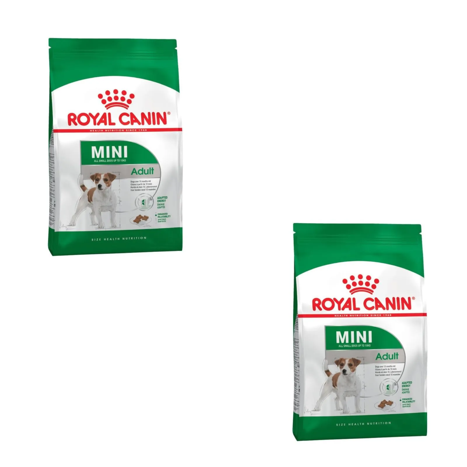 Royal Canin Mini Adult | 800 g | Alimento completo per cani di piccola taglia | Acidi grassi Omega-3 per la pelle e il mantello | Contenuto energetico bilanciato e dimensione delle crocchette adattata