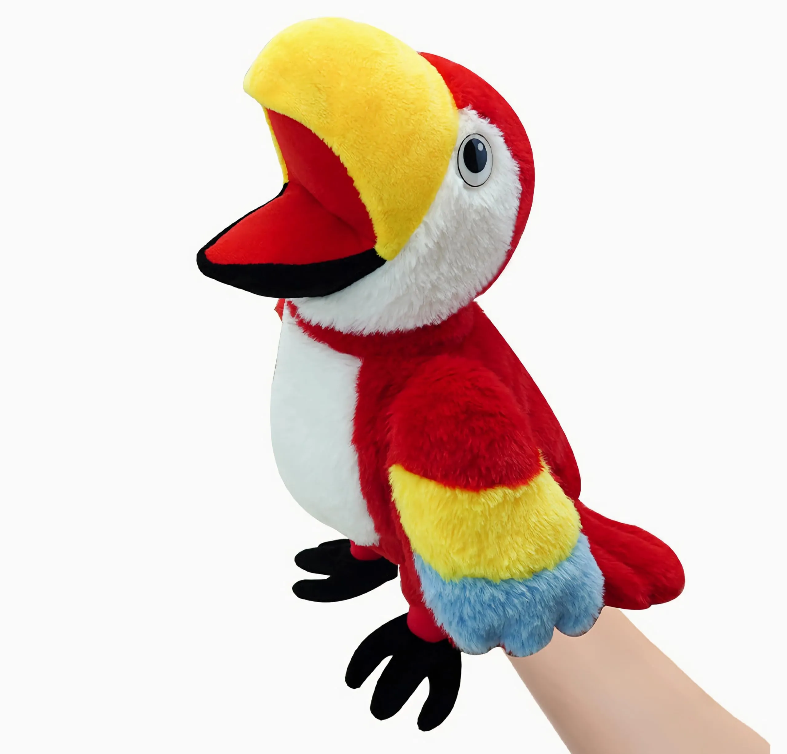LOMTRATS Marionette a mano per uccelli per bambini,include pappagalli, pavoni, ecc. Con bocche aperte mobili, perfette per raccontare storie, insegnare, scuola materna, regali di compleanno