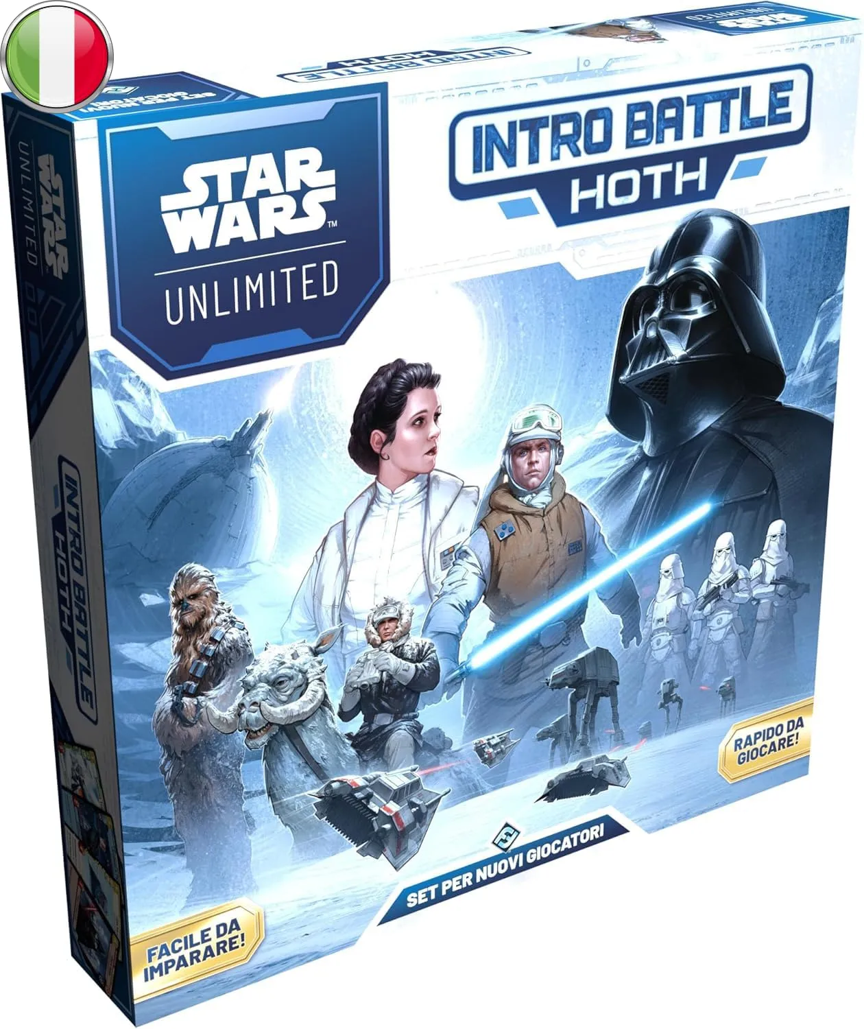 Asmodee Star Wars: Unlimited TCG - Intro Battle Hoth - Set iniziale di carte collezionabili con mazzi preconfezionati per bambini e adulti, dai 12 anni in su, 2+ giocatori, 20 minuti, Italiano