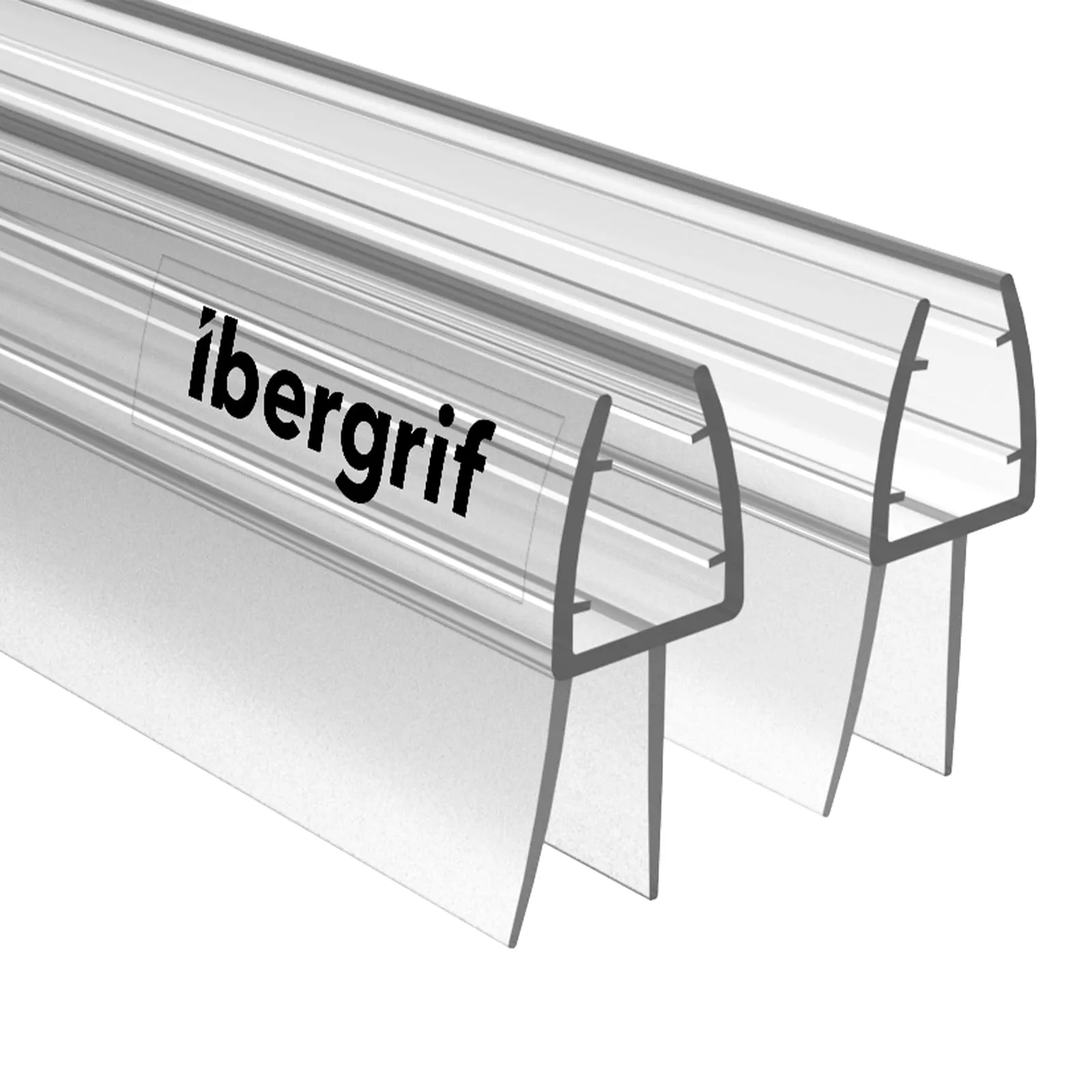 Ibergrif M102-80, 2 Schermi Doccia in Gomma 80 CM, Adatto per Porte da 5 a 8 MM di Spessore